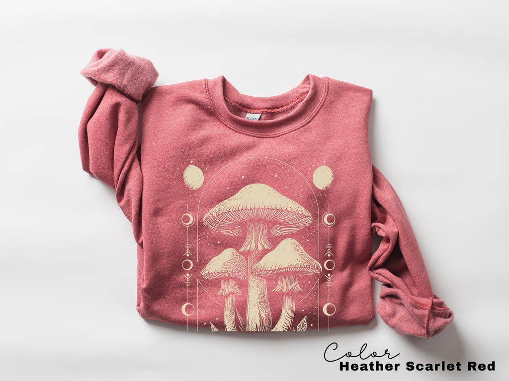 Celestial Mushroom Shirt, Boho Trendy Sweatshirt, Astrology Shirt, Mushroom Lover Gift Tee, Botanic Sweatshirt
