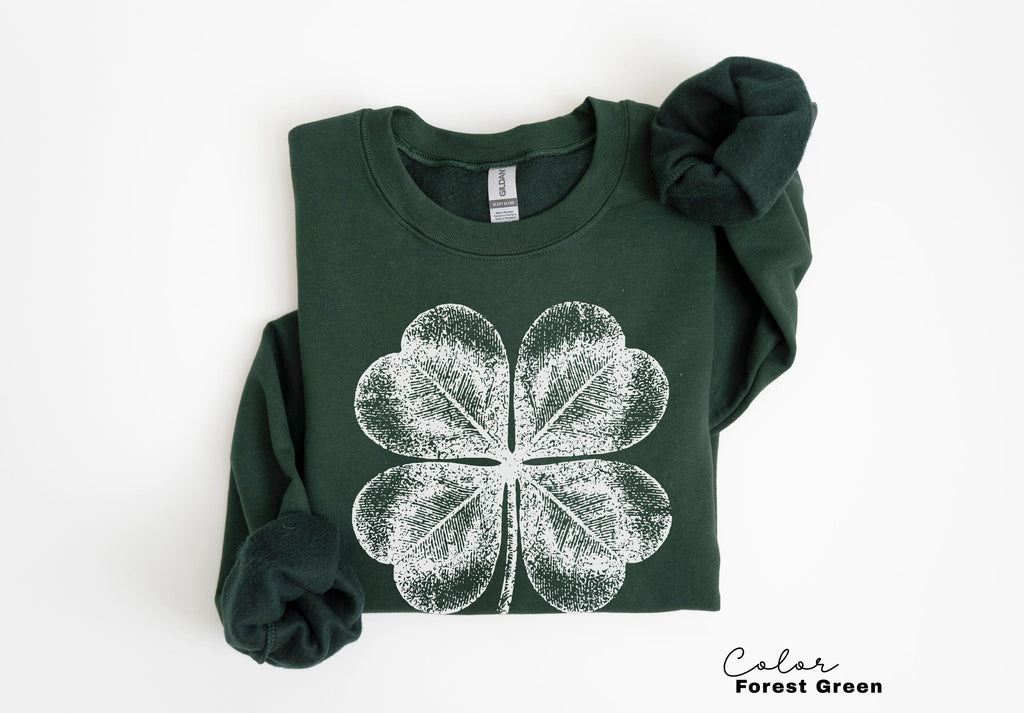 St Patricks Day Comfort Colors Shirt Lucky Shamrock Tshirt Cute Saint Patrick's Party Tee Four Leaf Clover T-shirt Irish Retro