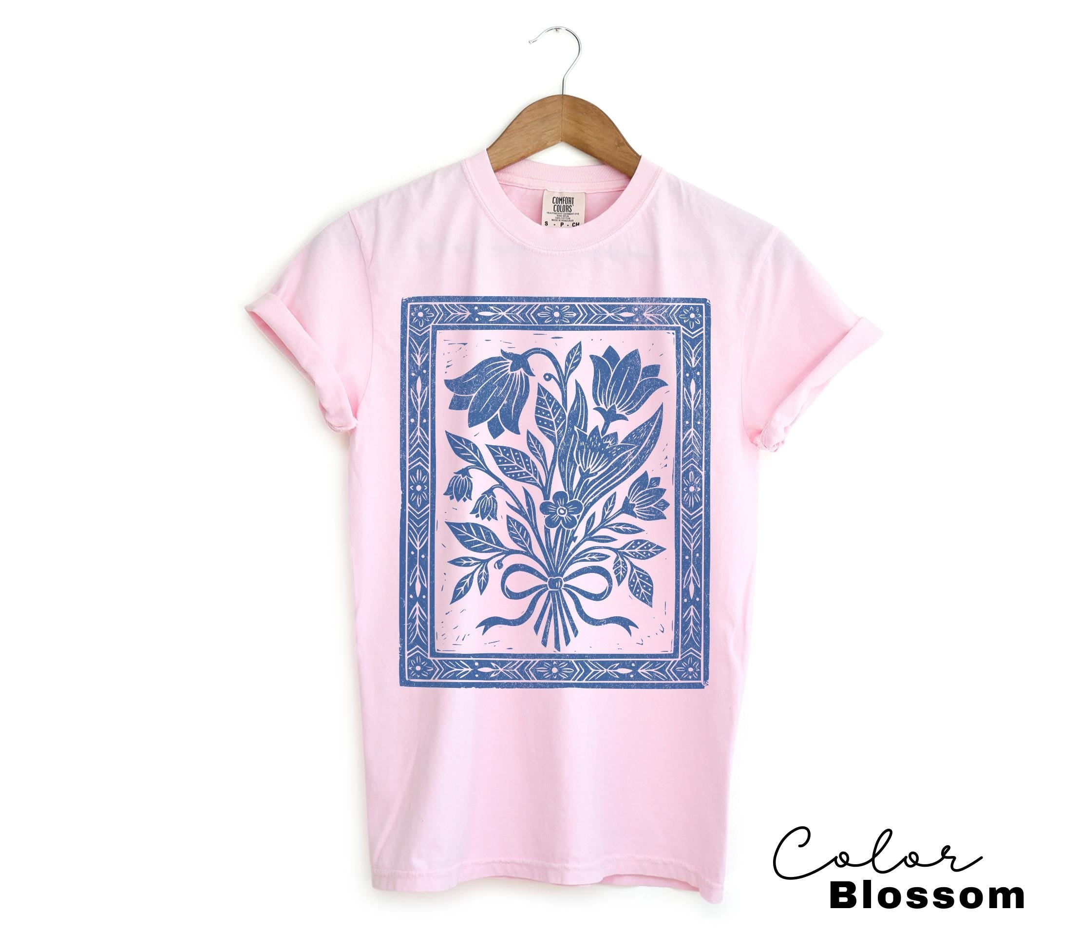 Pressed Wildflowers Comfort Colors Vintage Botanical Floral Tee