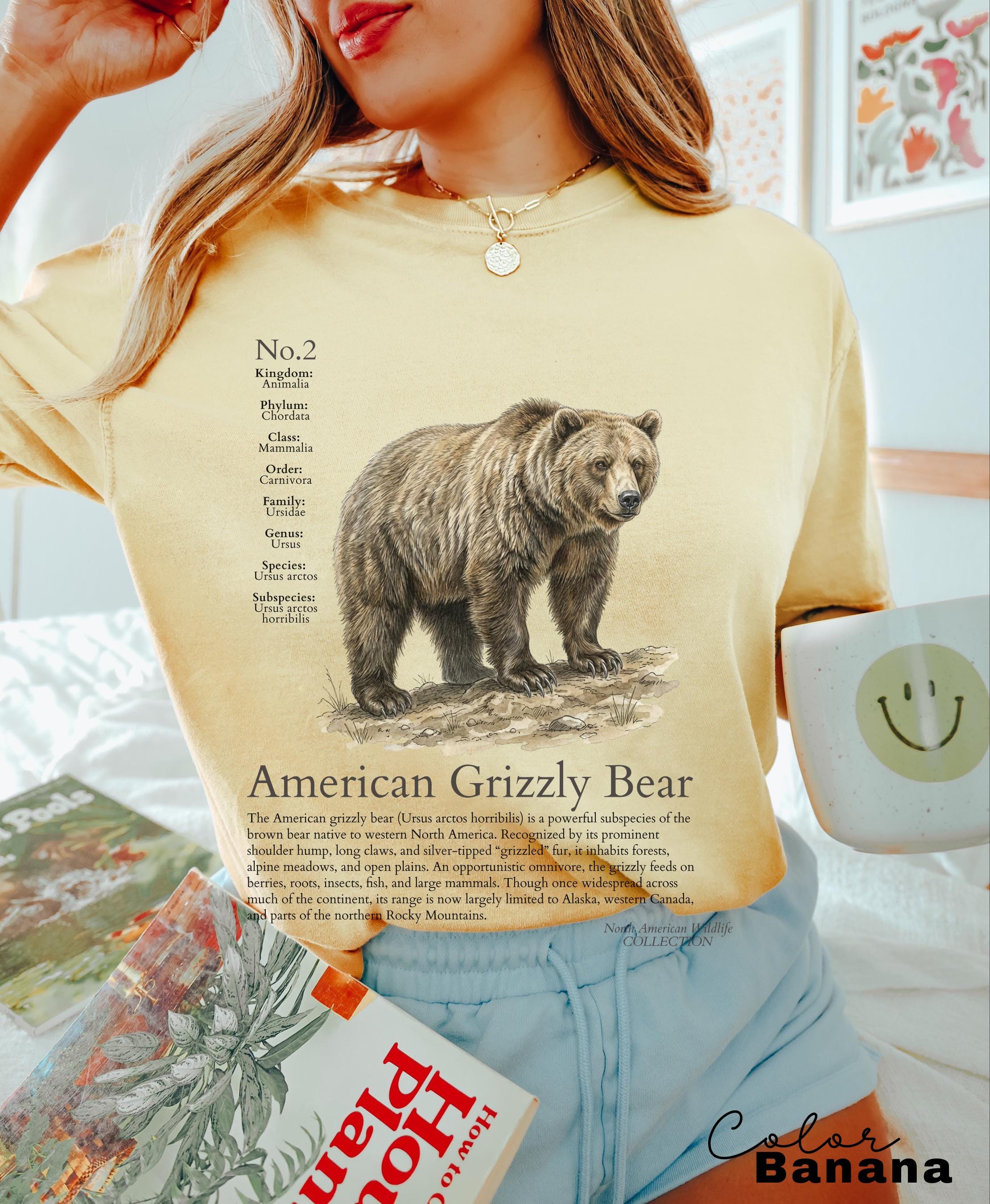 Retro Grizzly Bear Vintage 90s Wildlife Unisex T-Shirt