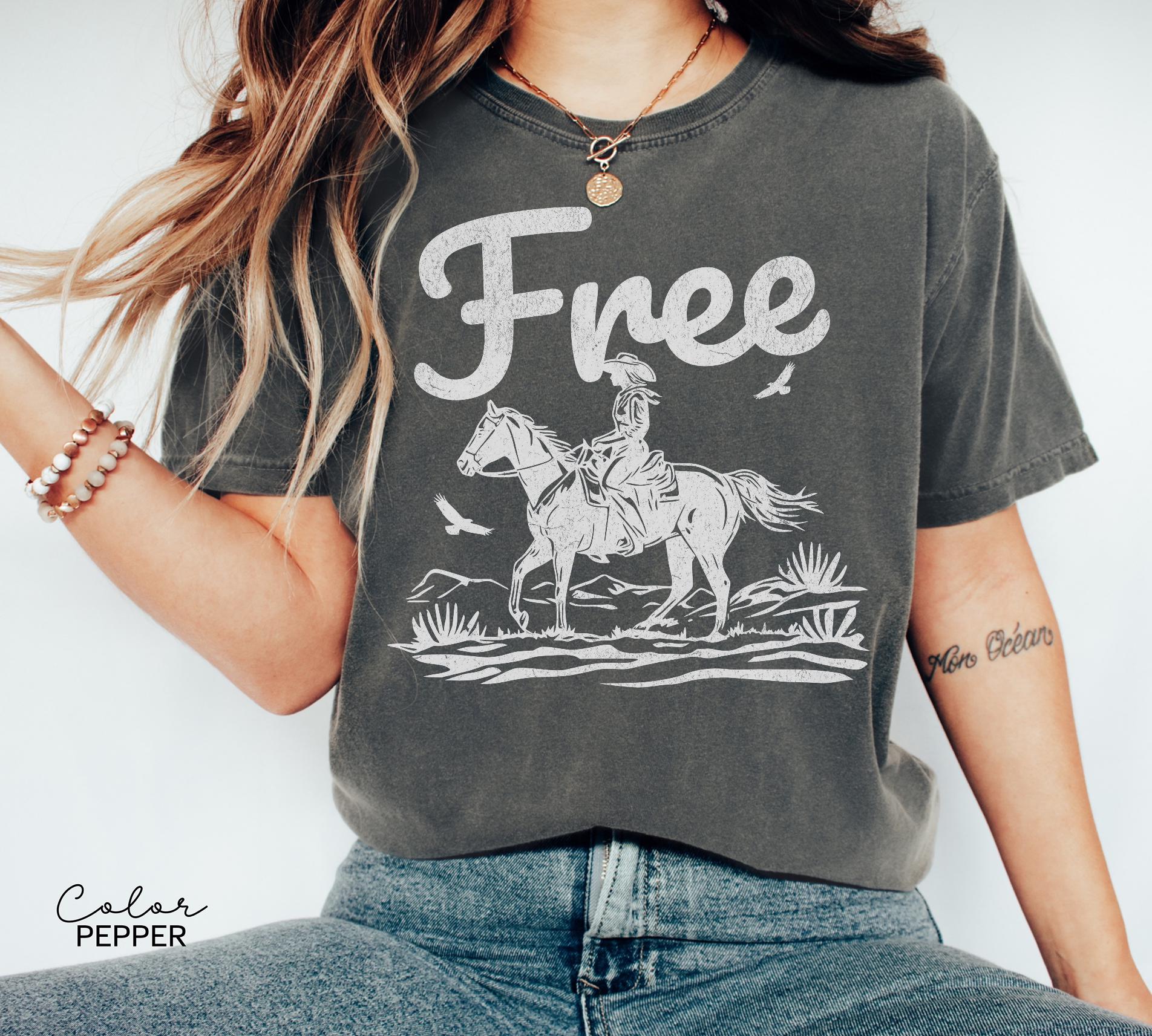 Retro Western Graphic Comfort Colors Country Girl T-Shirt