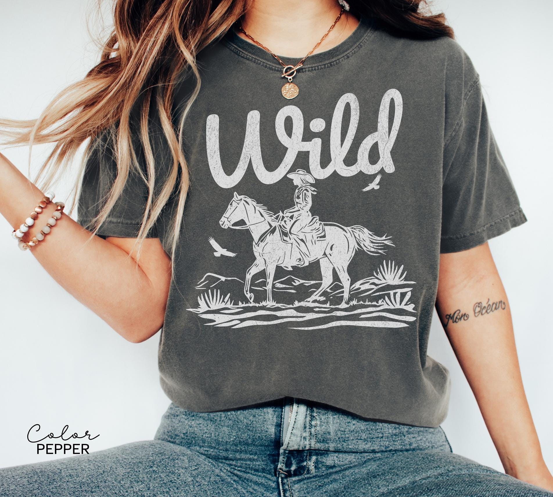 Retro Western Graphic Comfort Colors Country Girl Tee
