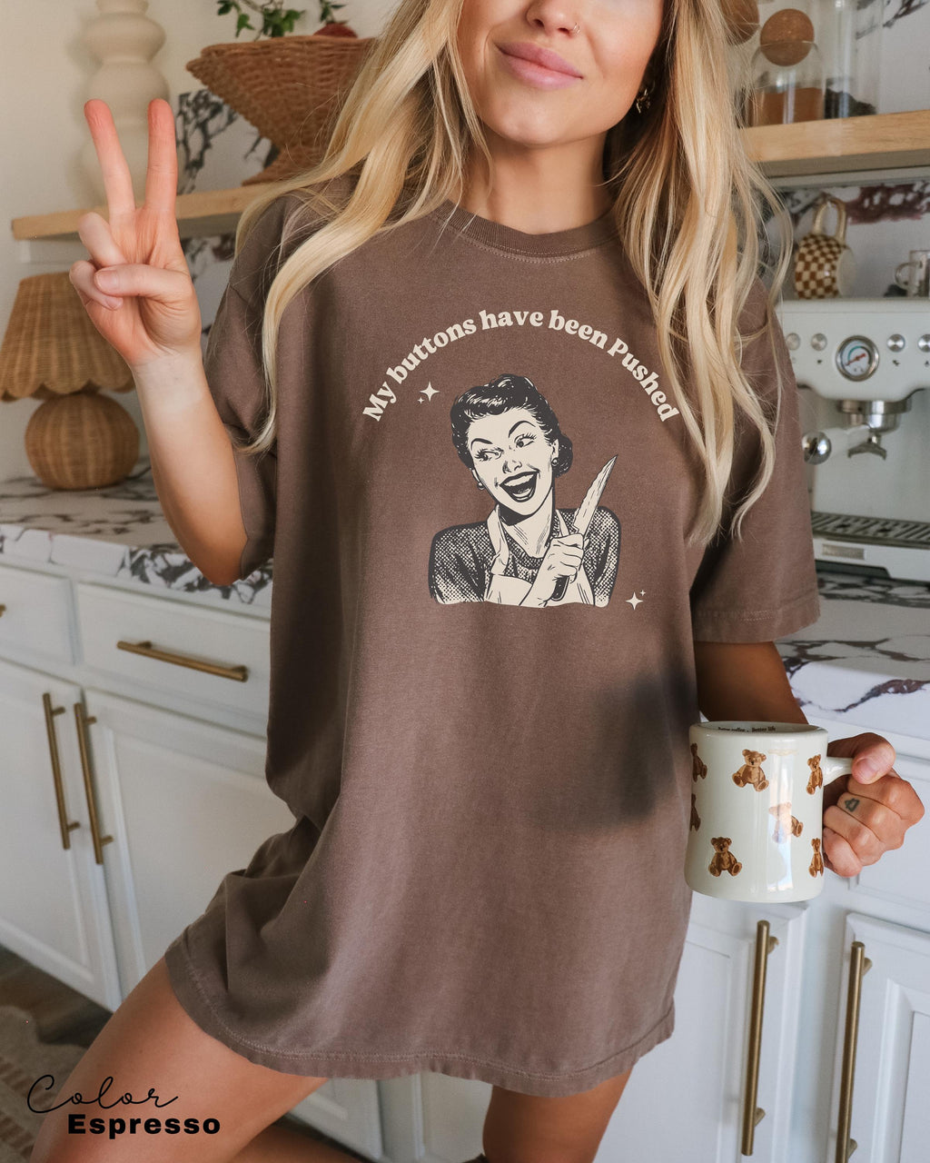 Funny Mental Health Unhinged T-Shirt, My Buttons Have Been Pushed Tee