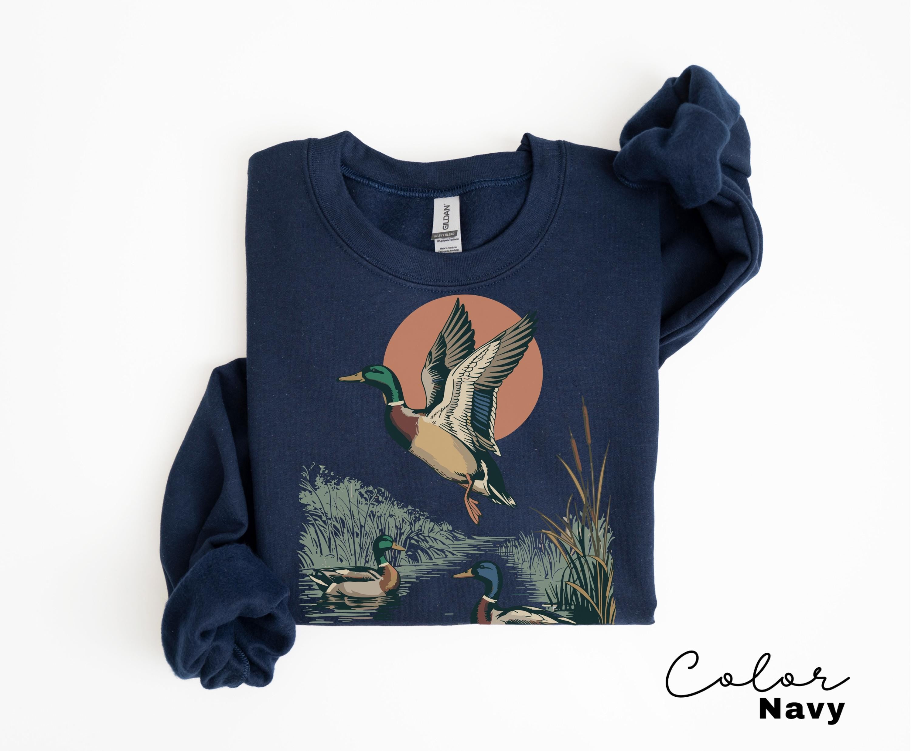 Retro Mallard Ducks Shirt, 90's Flying Duck Sweatshirt, Nature Lover Shirt, Bird Animal Outdoor Lover Shirt, Vintage Style Duck