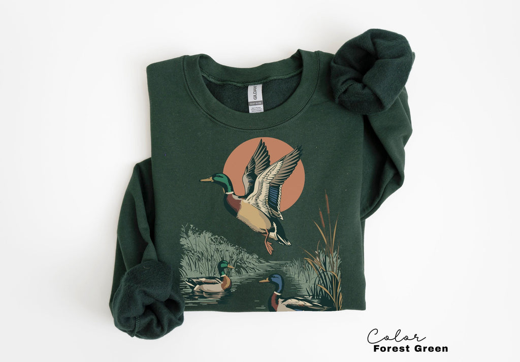 Retro Mallard Ducks T-Shirt, 90's Flying Duck Sweatshirt
