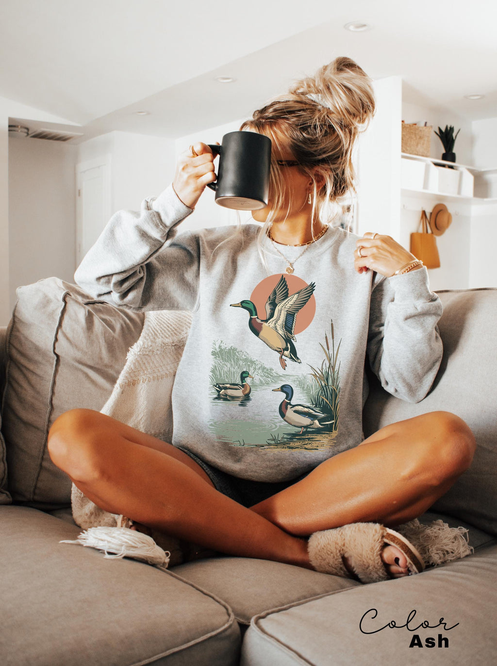 Retro Mallard Ducks Shirt, 90's Flying Duck Sweatshirt, Nature Lover Shirt, Bird Animal Outdoor Lover Shirt, Vintage Style Duck