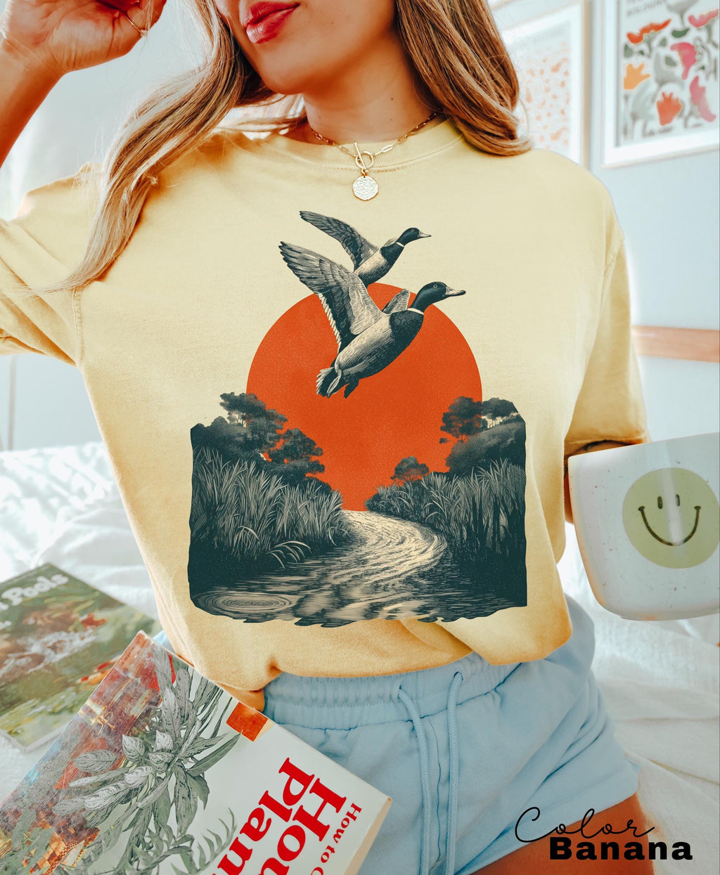 Mallard Ducks Shirt, 90's Flying Duck Sweatshirt, Nature Lover Sweatshirt, Bird Animal Outdoor Lover Shirt, Country Duck Shirt
