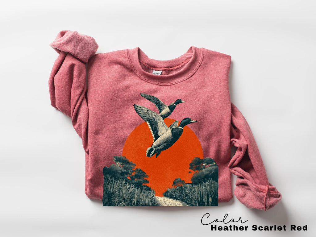 Mallard Ducks 90's Flying Duck Sweatshirt, Nature Lover Shirt