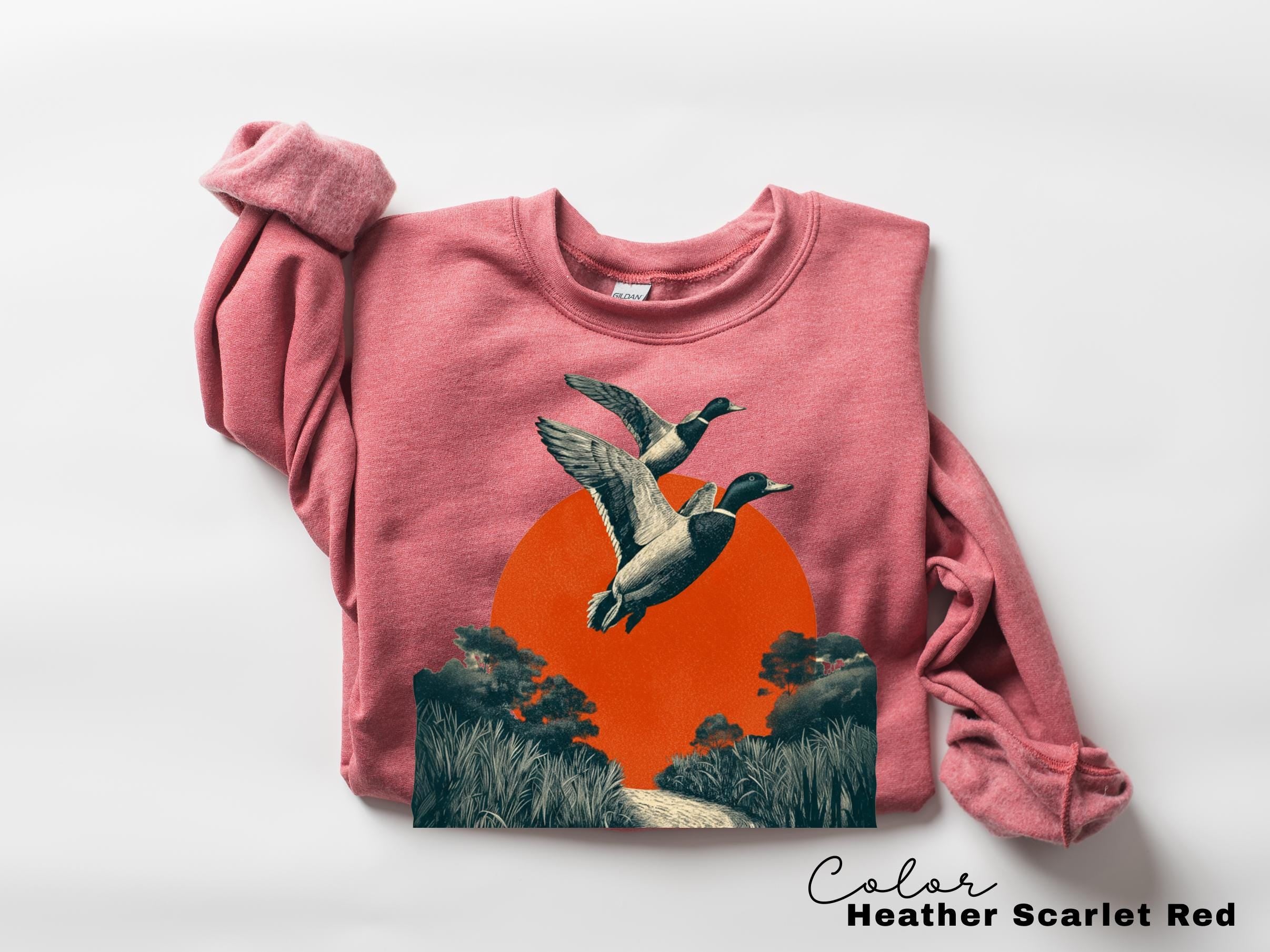 Mallard Ducks 90's Flying Duck Sweatshirt, Nature Lover Shirt