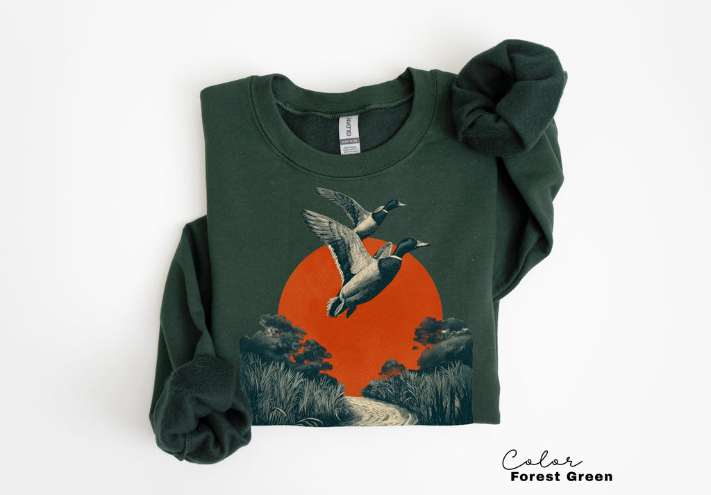 Mallard Ducks 90's Flying Duck Sweatshirt, Nature Lover Shirt