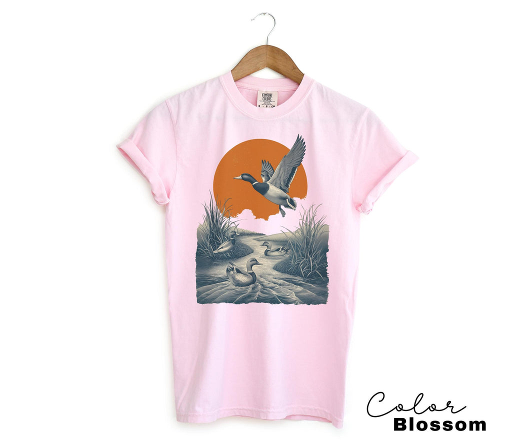 Duck Nature Sweatshirt, 90's Flying Mallard Duck Shirt