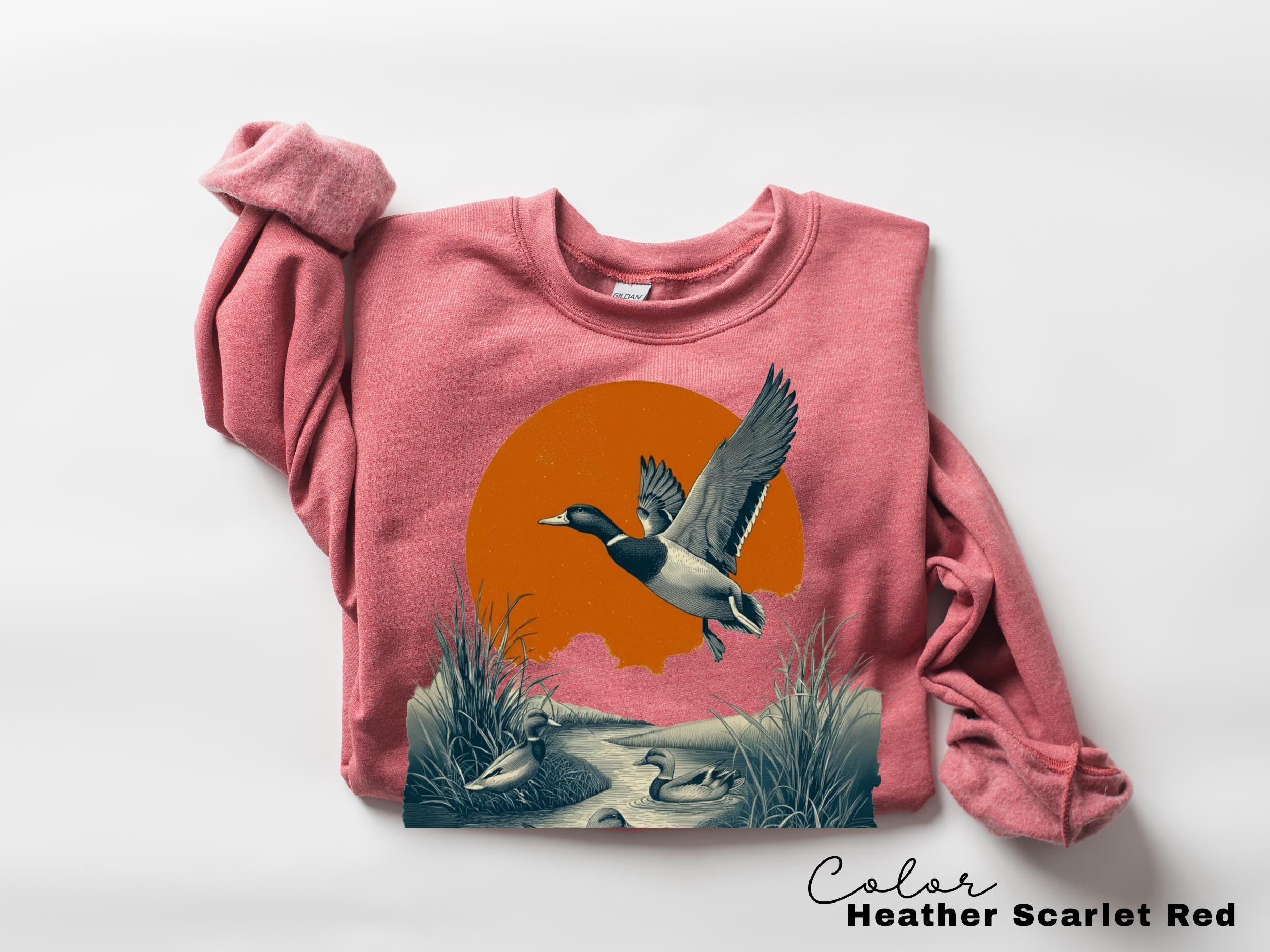 Duck Nature Shirt, 90's Flying Mallard Duck Sweatshirt, Nature Lover Sweatshirt, Bird Animal Outdoor Lover Shirt, Country Duck Shirt