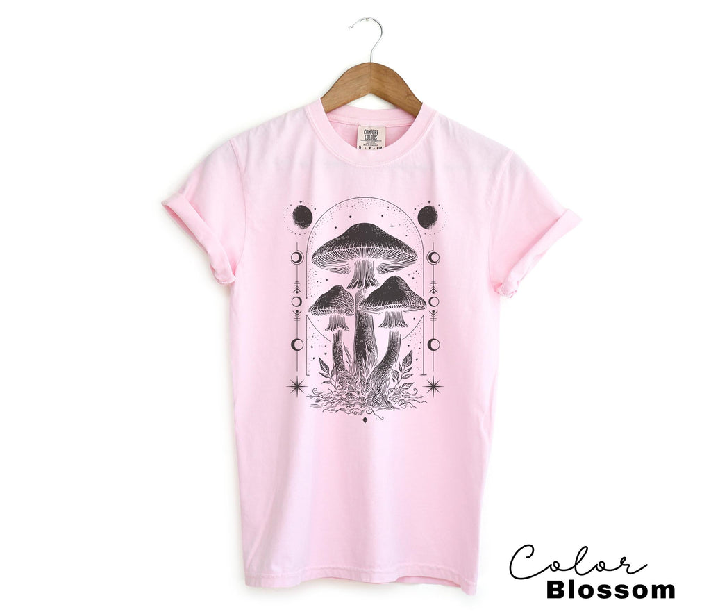 Celestial Mushroom Shirt, Boho Trendy Sweatshirt, Astrology Shirt, Mushroom Lover Gift Tee, Botanic Sweatshirt