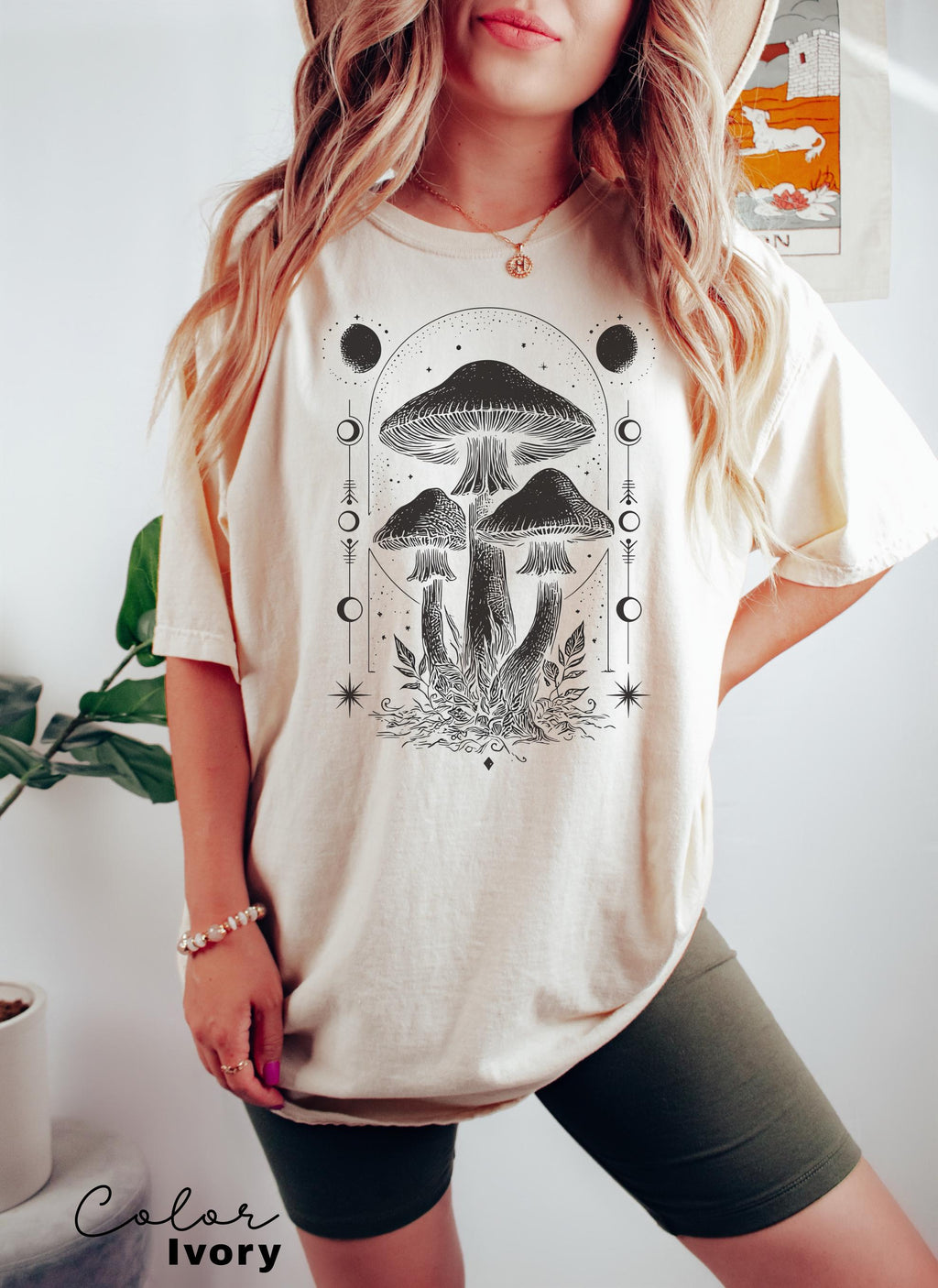Celestial Mushroom Boho Trendy Sweatshirt, Astrology Tee