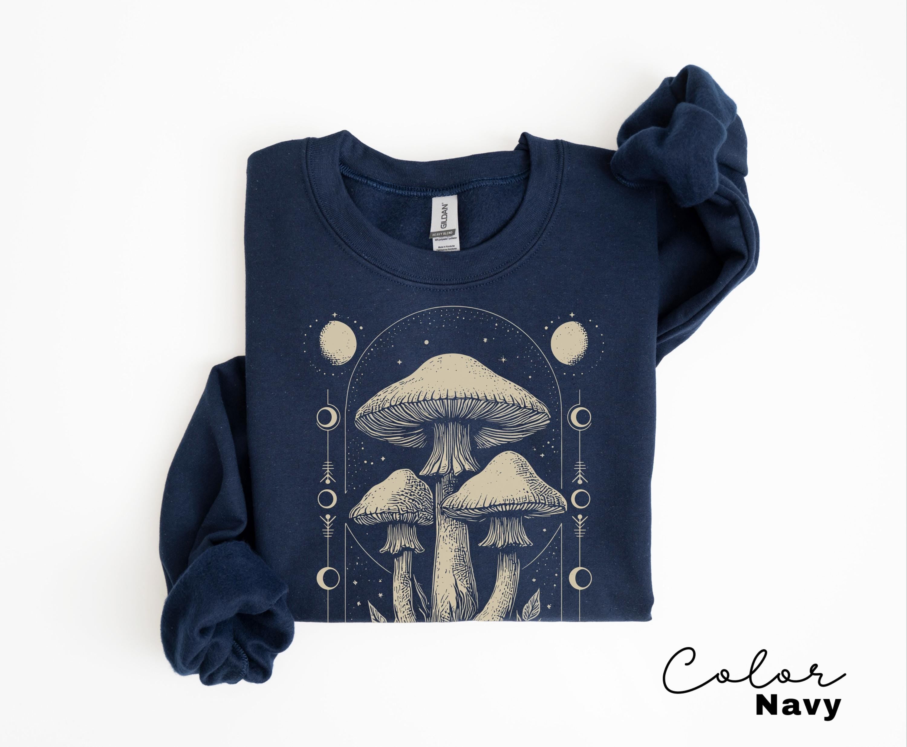 Celestial Mushroom Boho Trendy Sweatshirt, Astrology Tee