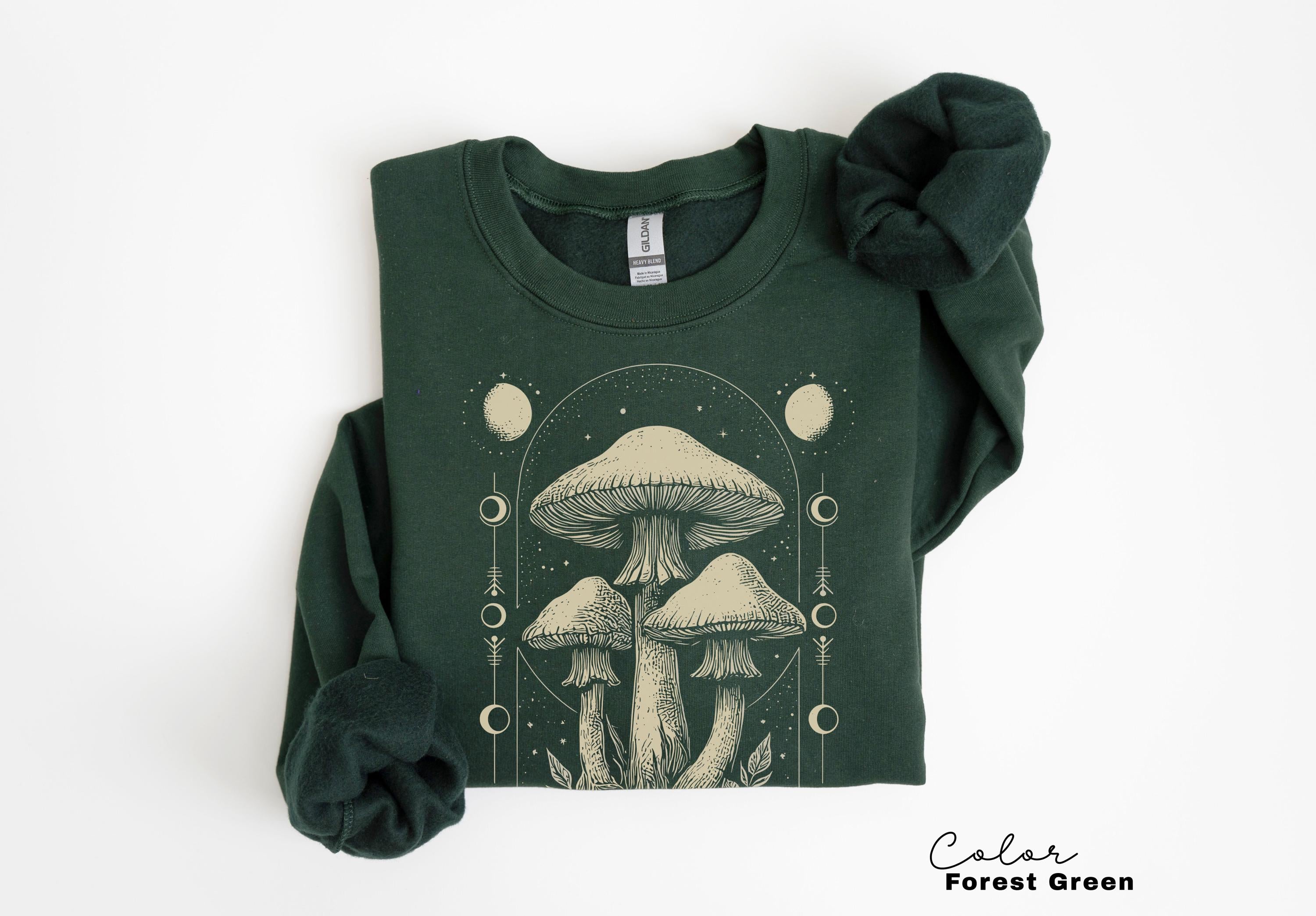 Celestial Mushroom Boho Trendy Sweatshirt, Astrology Tee