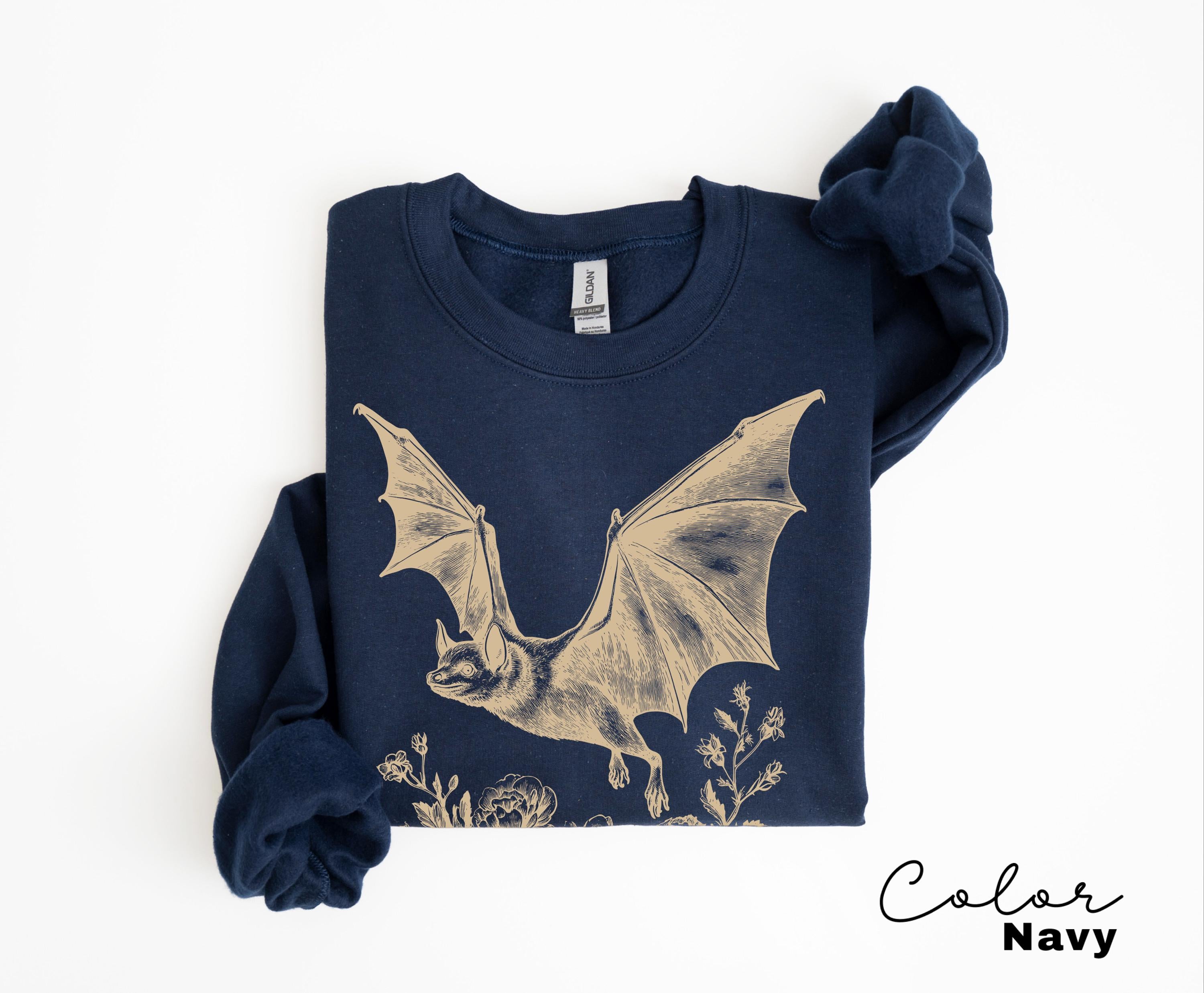 Vintage Style Bat T-Shirt, Gothic Cottagecore Graphic Tee