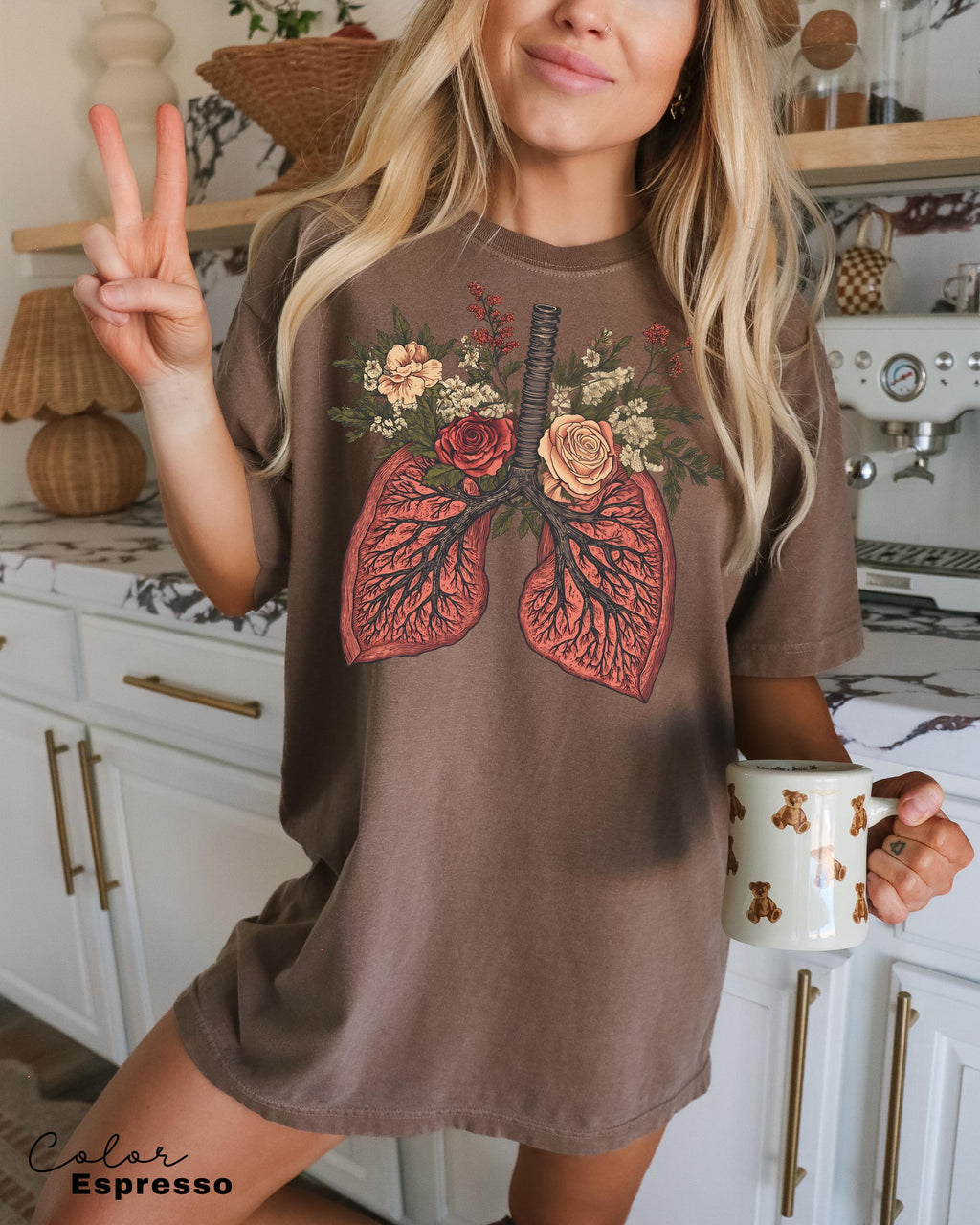 Nurse Flower Shirt, Floral Lungs Shirt, Cardiac Nurse Gift, RN Shirt, Nursing School Grad