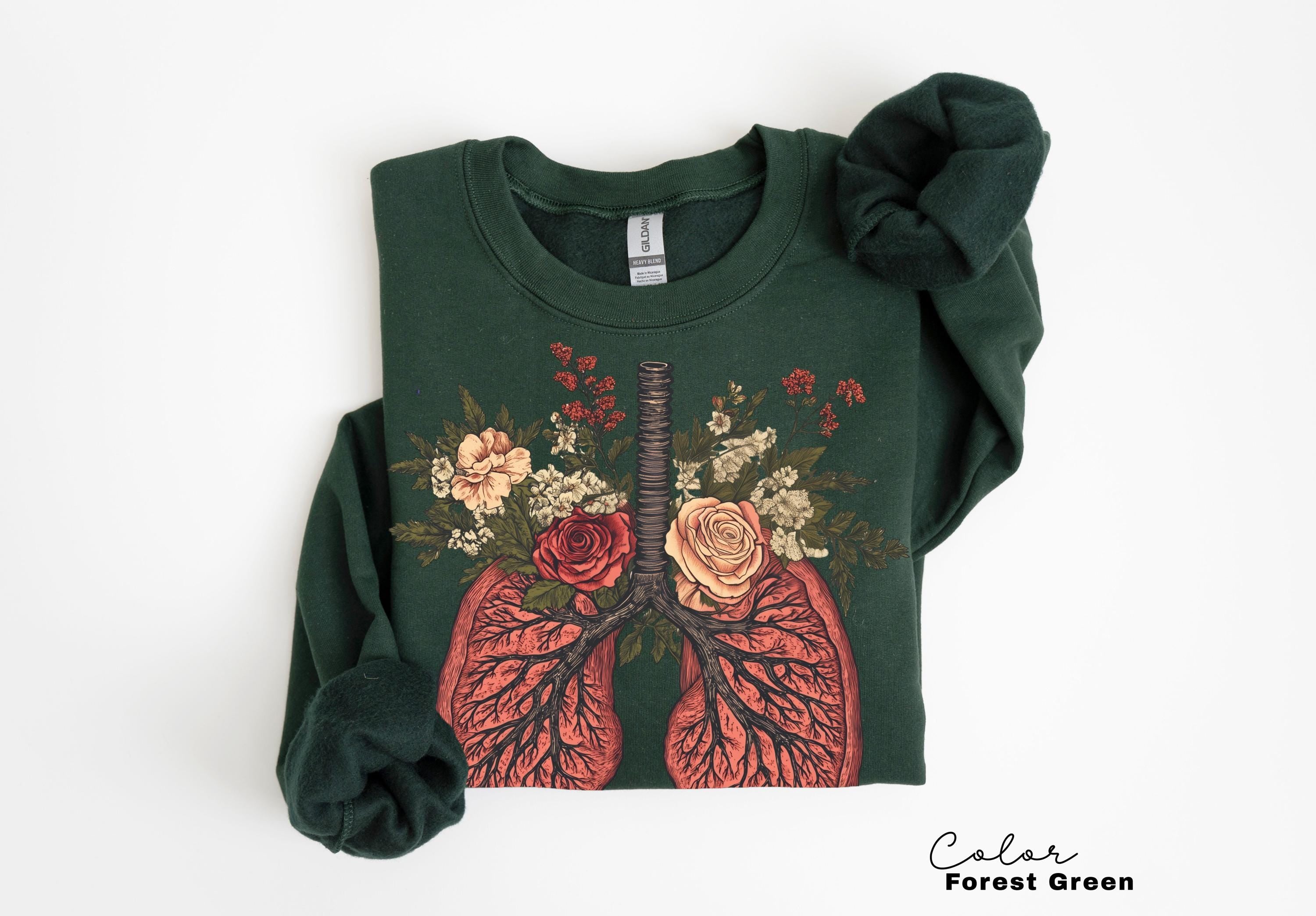 Nurse Flower Floral Lungs Shirt – Cardiac Nurse Gift Tee