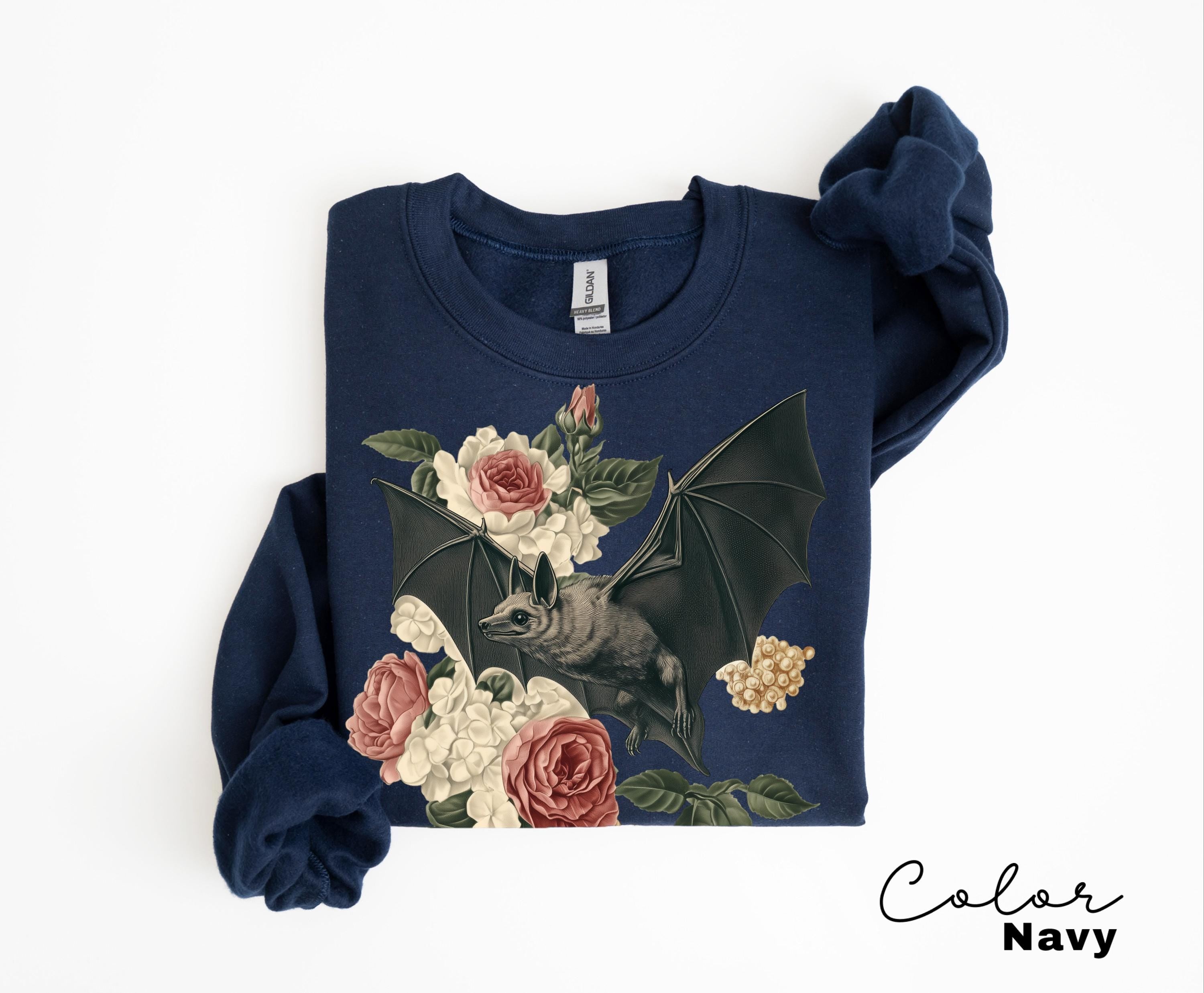 Dark Academia Bat Shirt, Gothic Cottagecore Graphic Tee