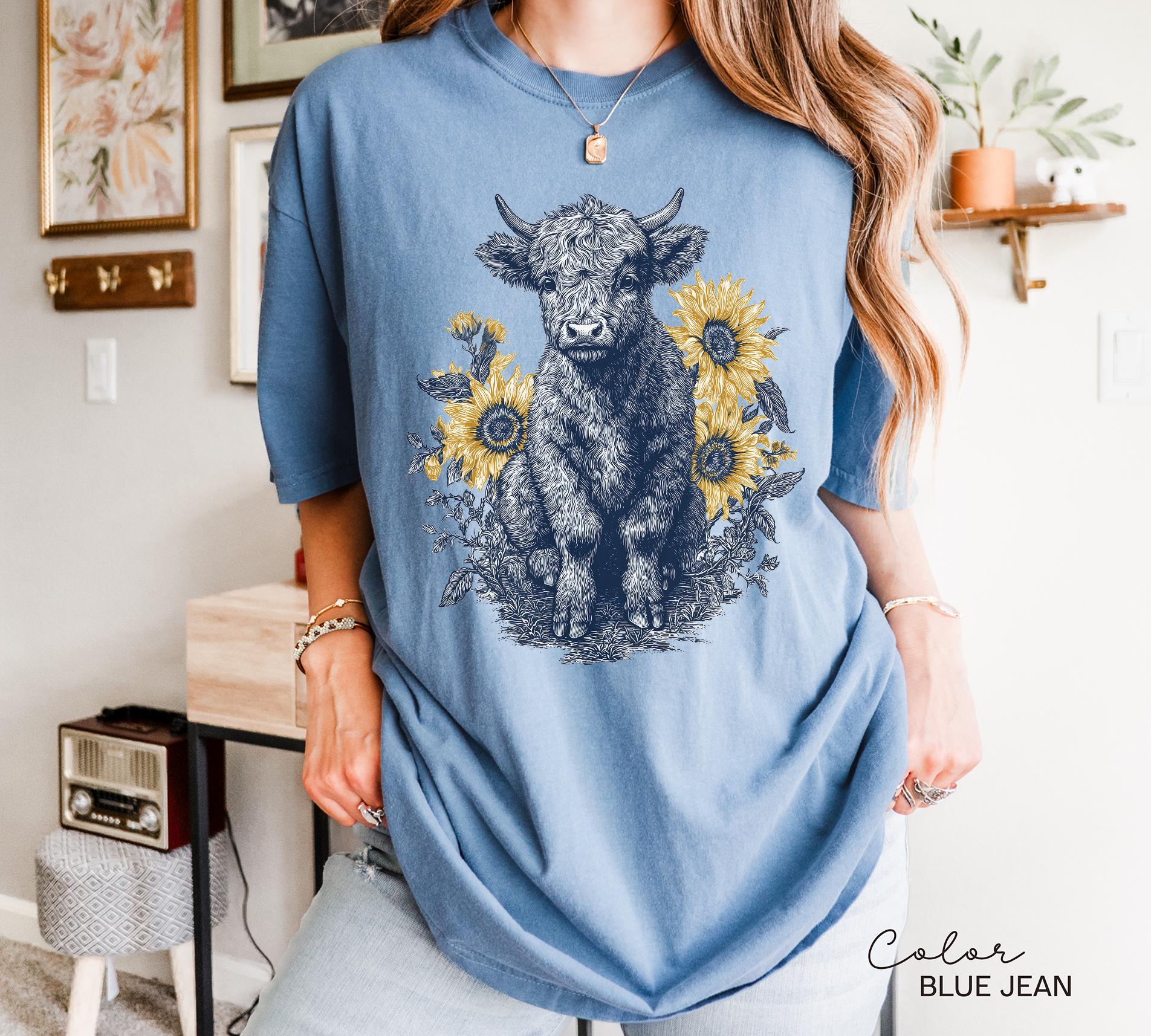 Highland Cow Sweatshirt, Country Farm Shirt Crewneck, Cute Cow Sweater, Western Crewneck, Highland Cow Hoodie, Cow Gifts, Cow T-Shirt