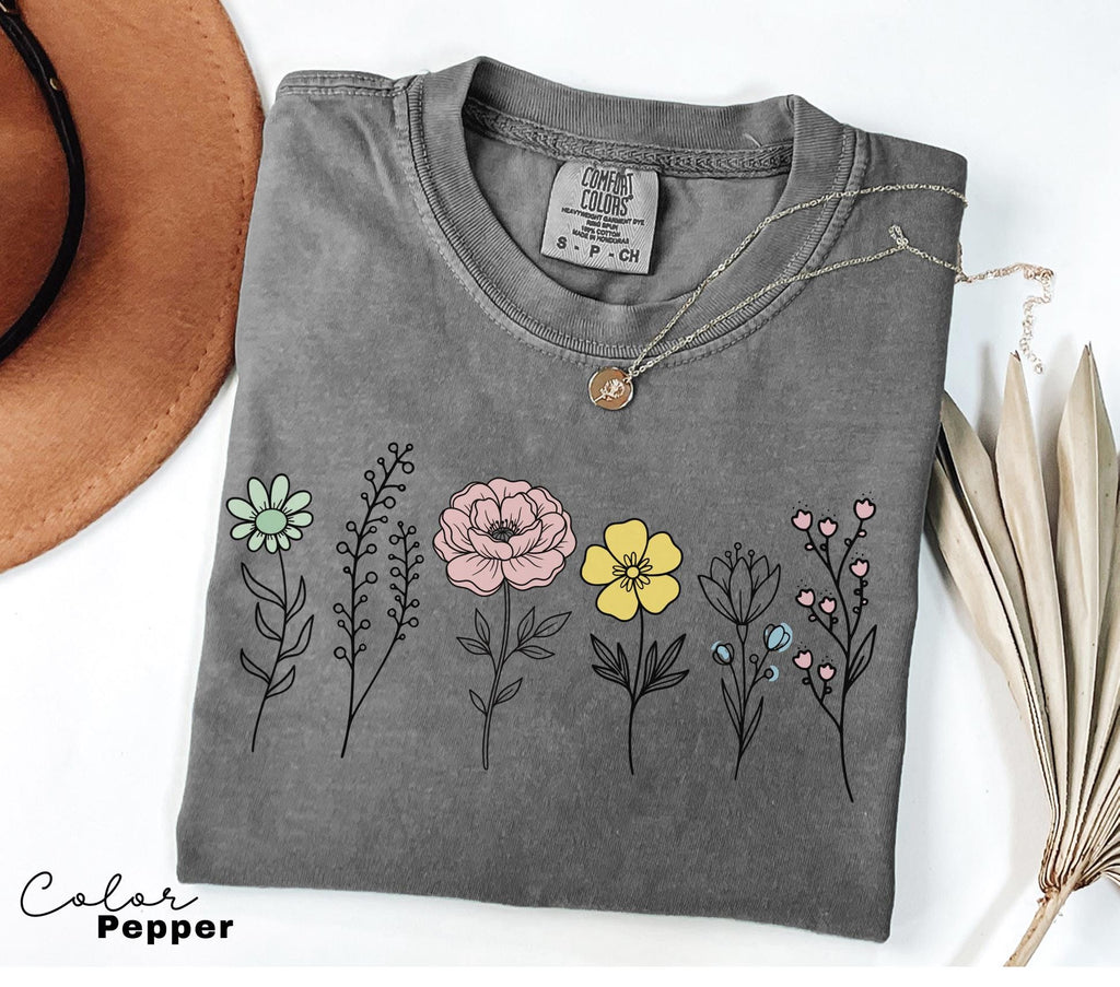 Boho Wildflower Vintage Botanical Graphic Sweatshirt