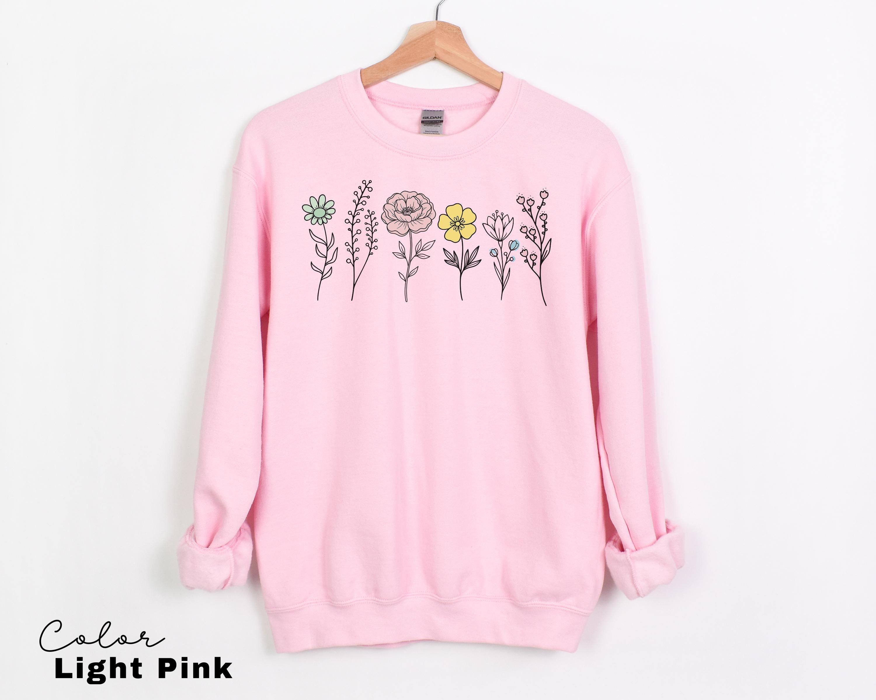 Boho Wildflower Vintage Botanical Graphic Sweatshirt