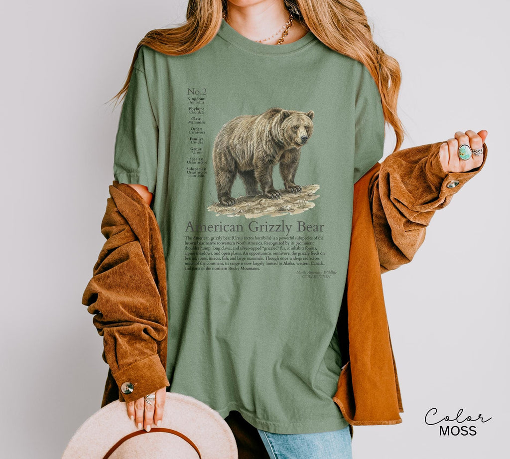 Retro Grizzly Bear Vintage 90s Wildlife Unisex T-Shirt
