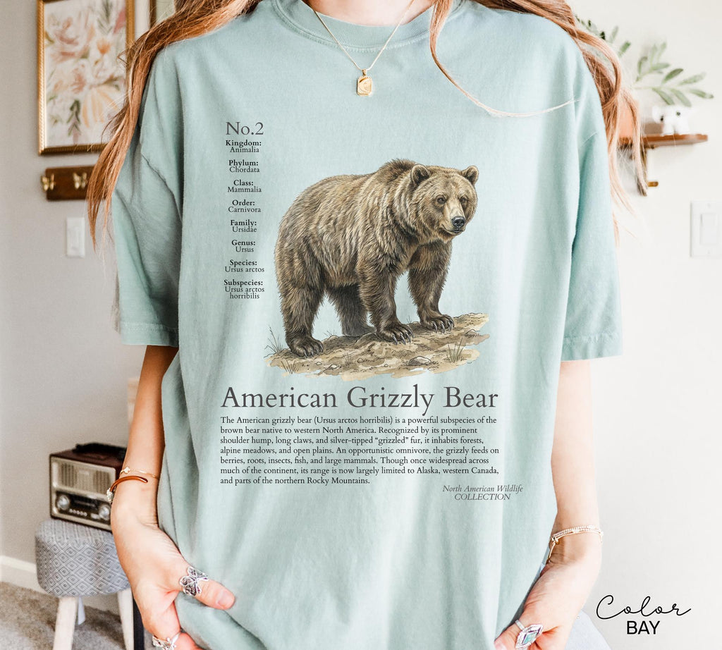 Retro Grizzly Bear Vintage 90s Wildlife Unisex T-Shirt