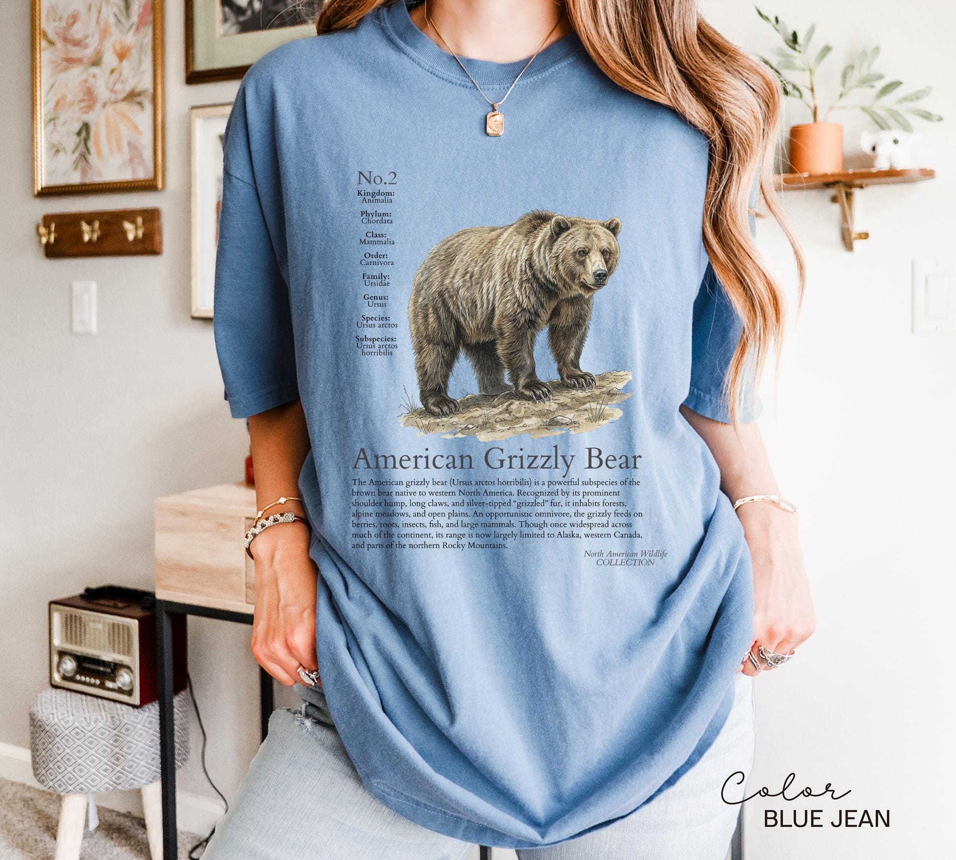 Retro Grizzly Bear Vintage 90s Wildlife Unisex T-Shirt