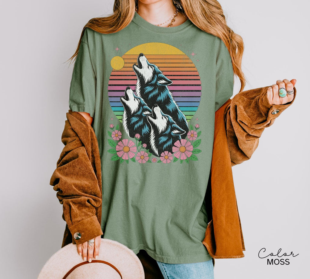 Retro Wolf 90s T-Shirt, Nature Vintage Wildlife Tee