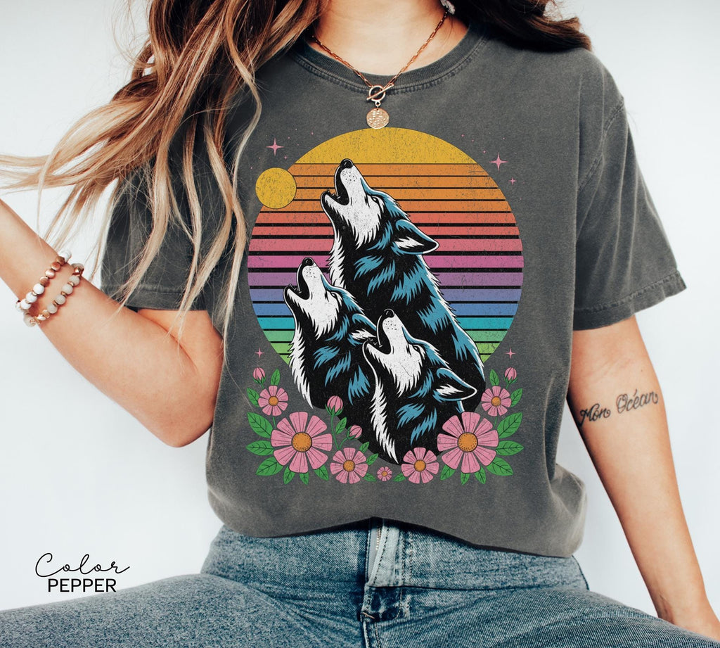 Retro Wolf 90s T-Shirt, Nature Vintage Wildlife Tee