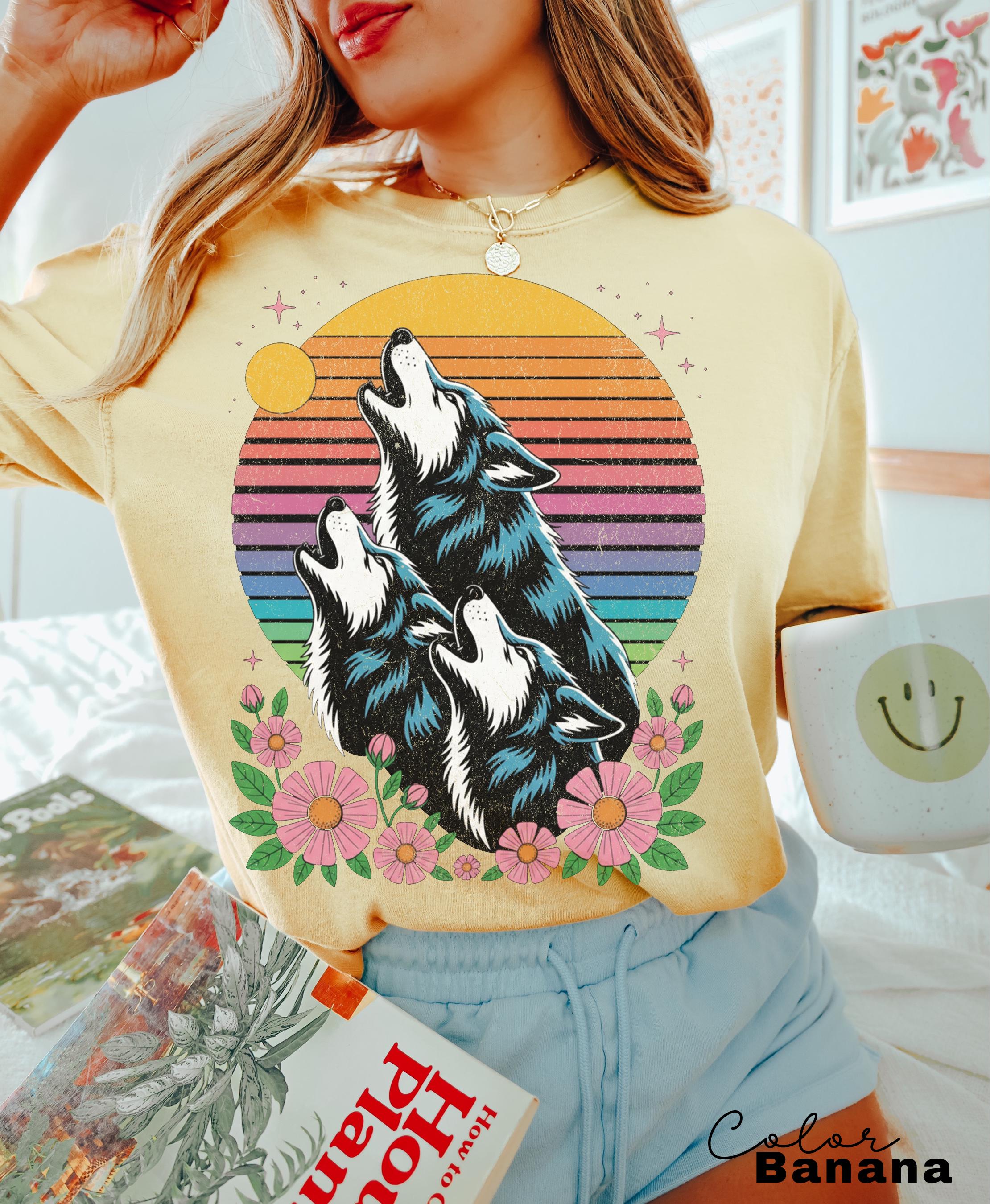 Retro Wolf 90s T-Shirt, Nature Vintage Wildlife Tee