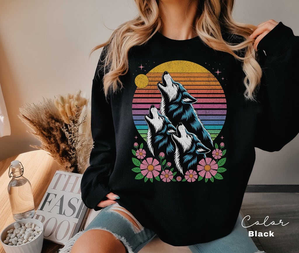 Retro Wolf 90s T-Shirt, Nature Vintage Wildlife Tee