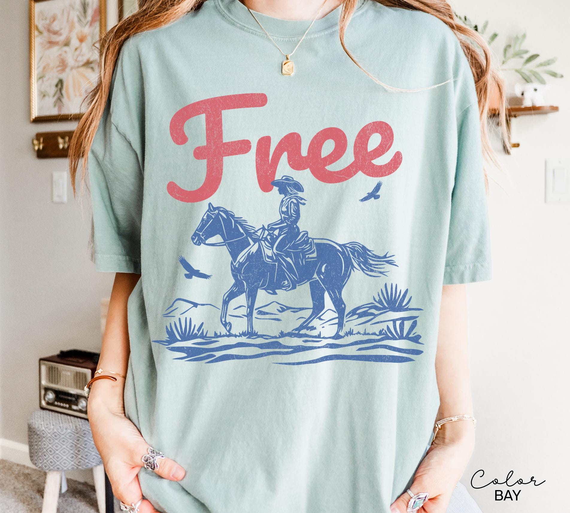 Retro Western Graphic Tee, Comfort Colors Country Girl T-Shirt, Rodeo Outfit, Gift for Her, Country