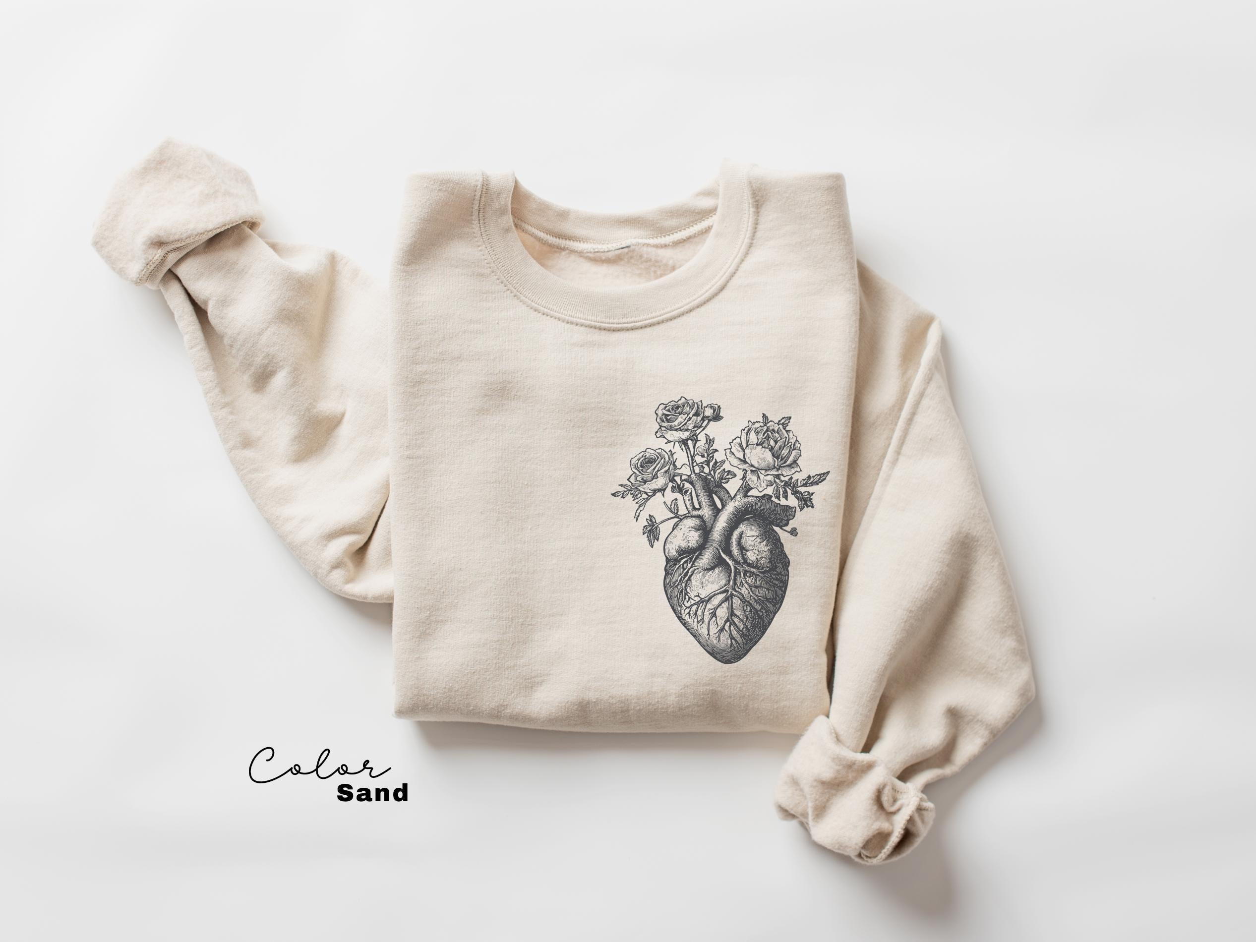 Floral Heart Shirt, Cardiac Nurse Gift, RN Shirt, Nursing School Grad