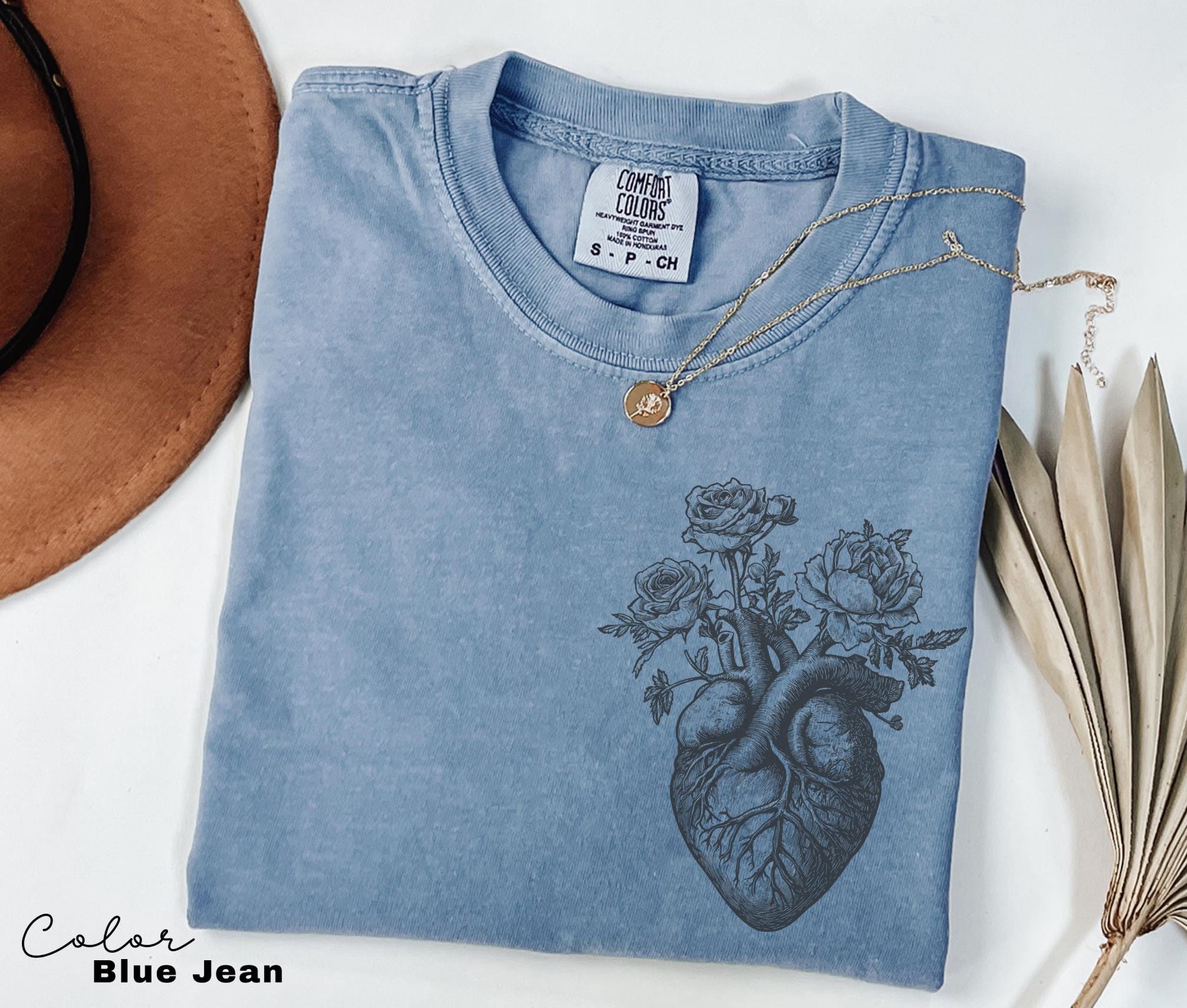 Floral Heart Shirt, Cardiac Nurse Gift, RN Shirt, Nursing School Grad