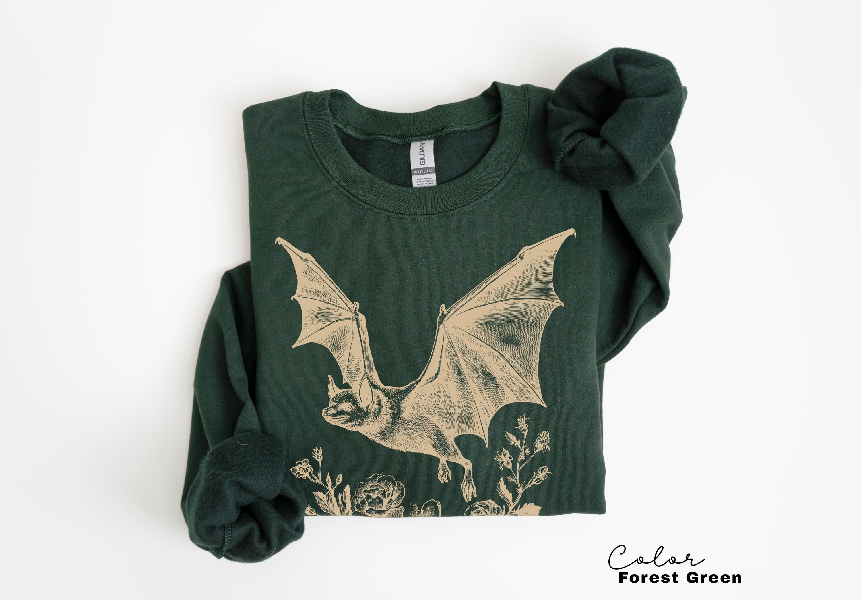 Vintage Style Bat T-Shirt, Gothic Cottagecore Graphic Tee