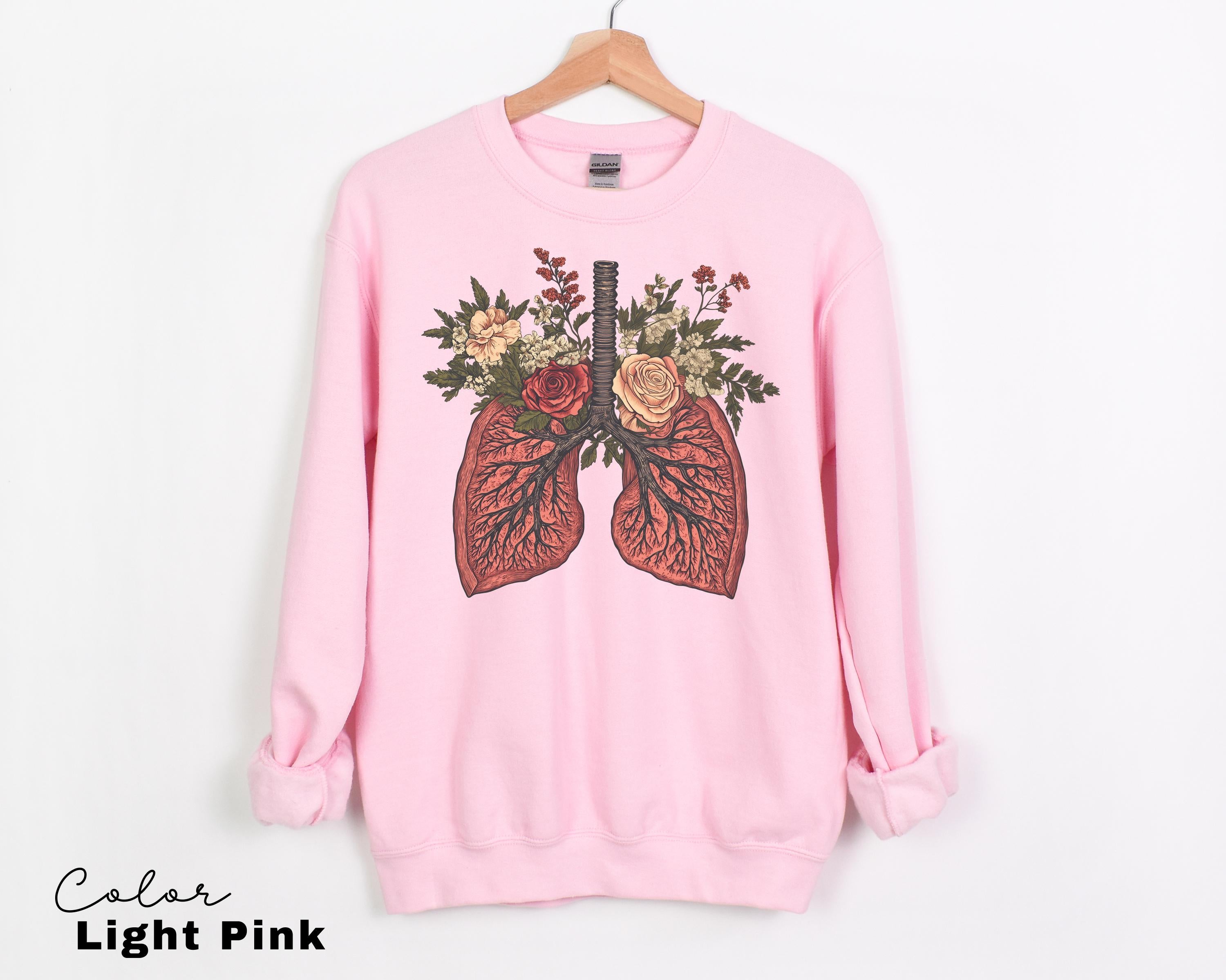 Nurse Flower Floral Lungs Shirt – Cardiac Nurse Gift Tee