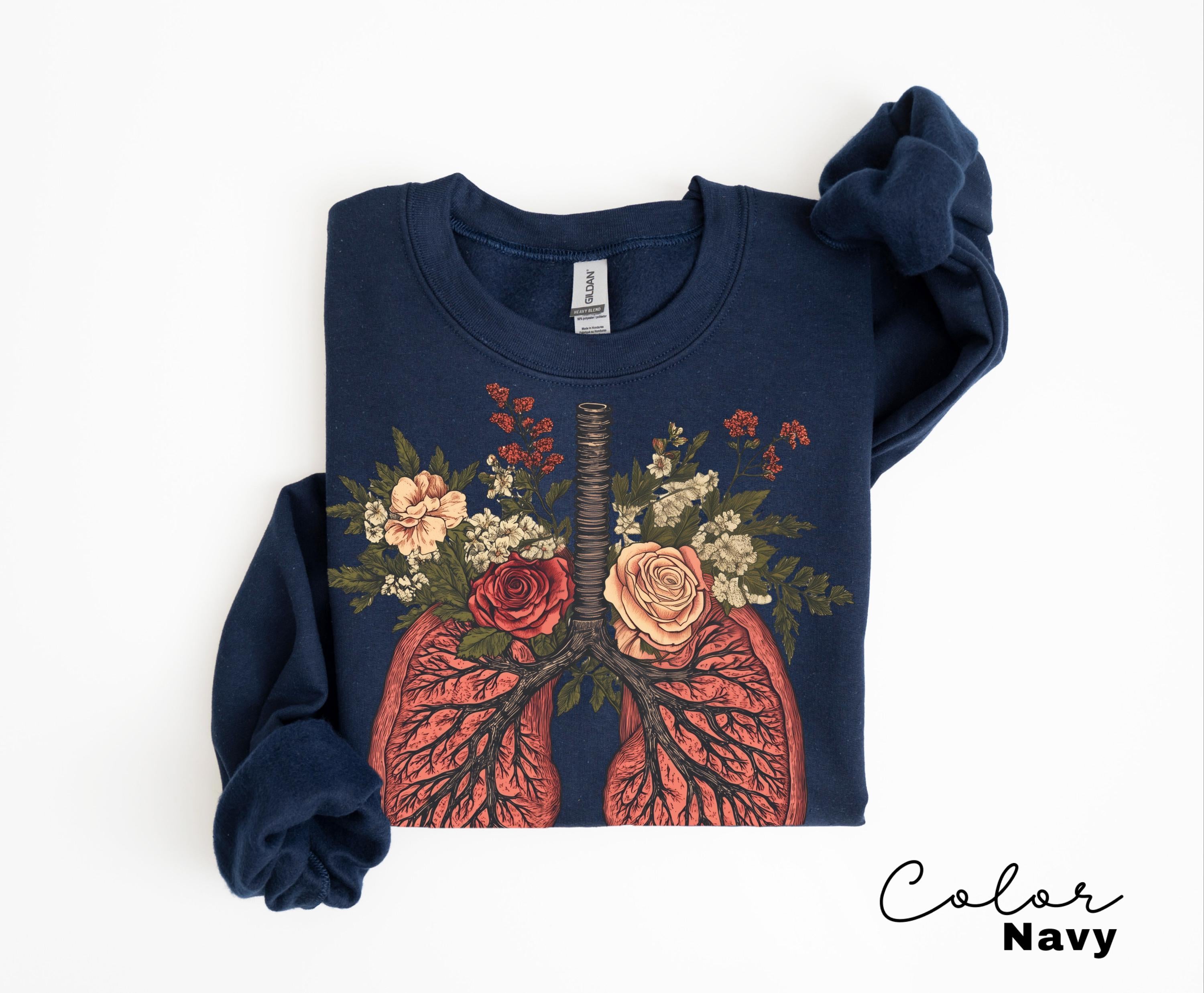 Nurse Flower Floral Lungs Shirt – Cardiac Nurse Gift Tee