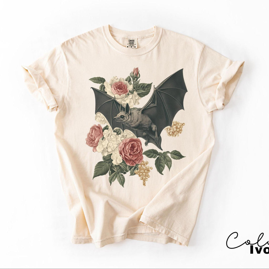 Dark Academia Bat Shirt, Gothic Cottagecore Graphic Tee, Bats 90s T Shirt, Goblincore Sweatshirt