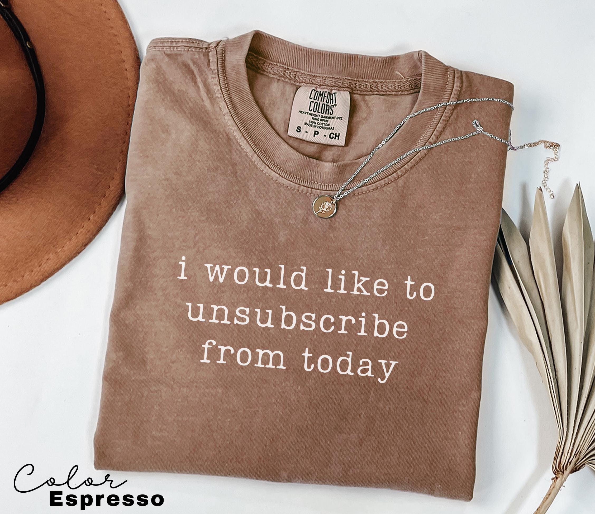 I Would Like to Unsubscribe From Today Shirt, Sarcastic Humor, Funny Meme Shirt, Relatable Quote Shirt, Funny Graphic Tee, Introvert