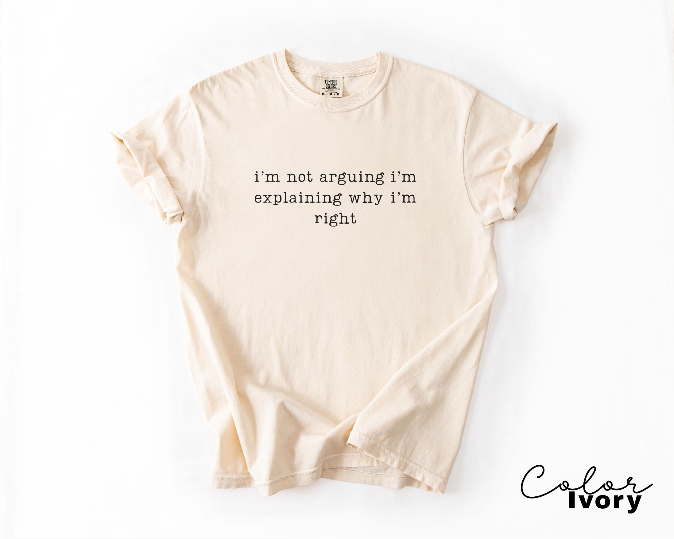 Explaining Why Im Right, Funny Saying Shirt, Sarcastic Humor Tee, Funny Meme Shirt, Witty Quote Shirt, Attitude Humor Shirt, Sarcastic