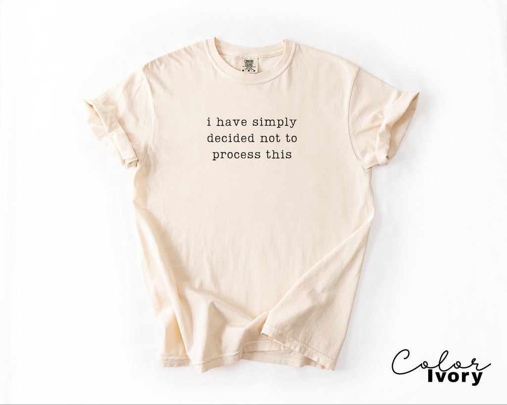 Not Processing This Shirt, Funny Mental Health, Sarcastic Humor Tee, Funny Meme Shirt, Relatable Humor Shirt, Chaotic Humor Tee,