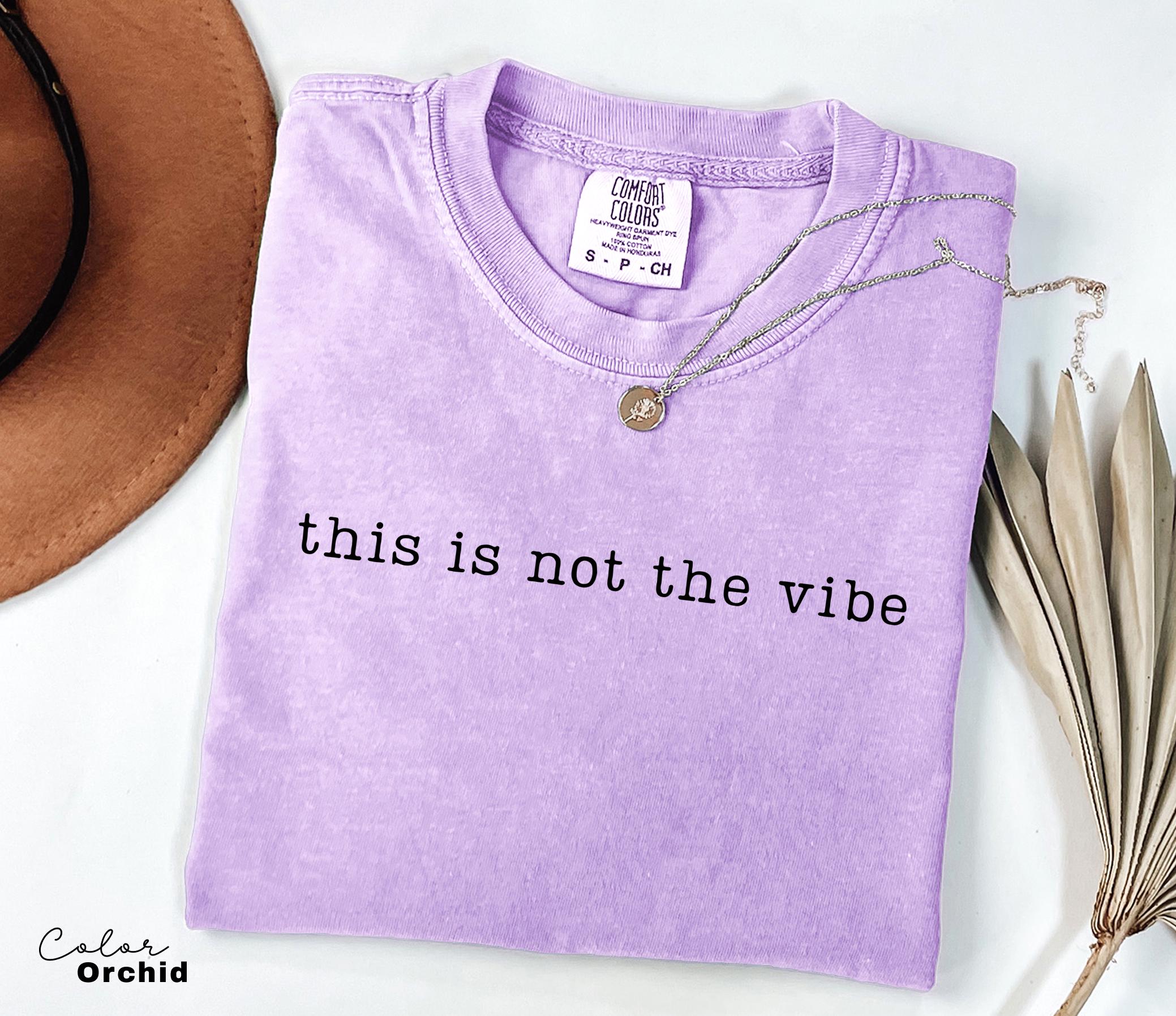 Comfort Colors Not the Vibe Shirt, Sarcastic Humor Tee, Funny Meme Shirt, Relatable Quote Shirt, Trendy Humor Shirt, Sarcastic Graphic Tee,