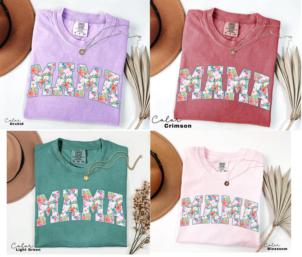 Mama Floral Flower Shirt, Floral Mom Spring Tee, Trendy Women's Sweatshirt