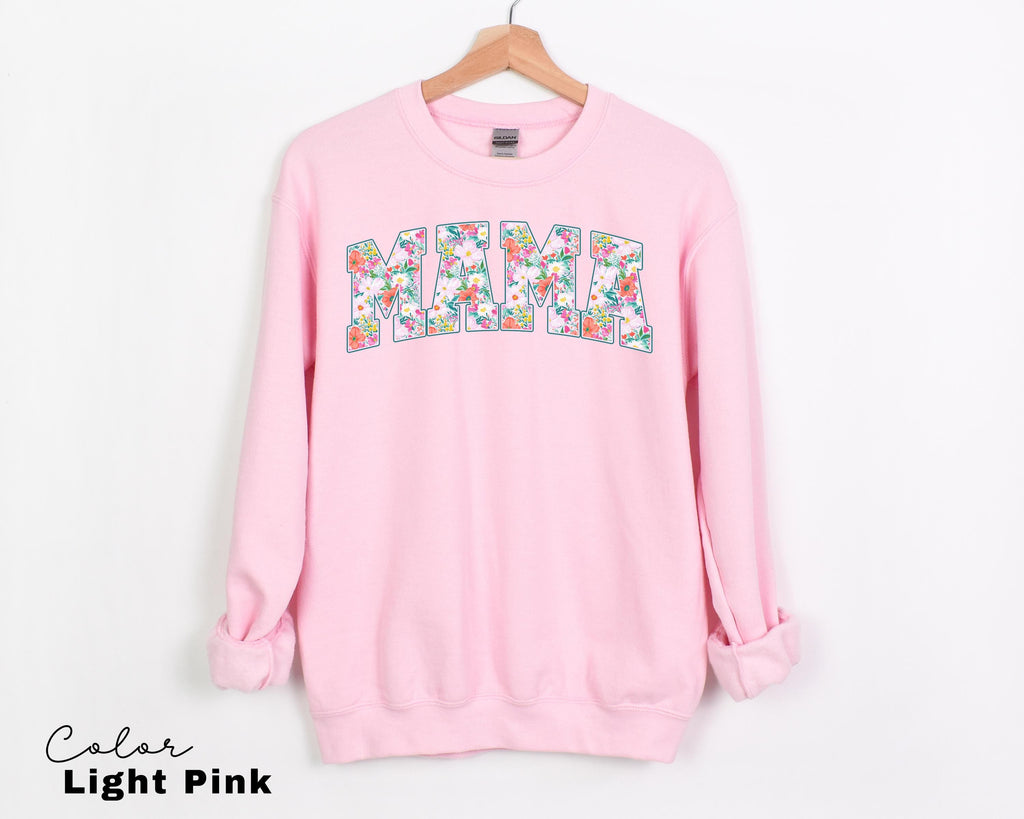 Mama Floral Flower Shirt, Floral Mom Spring Tee, Trendy Women's Sweatshirt