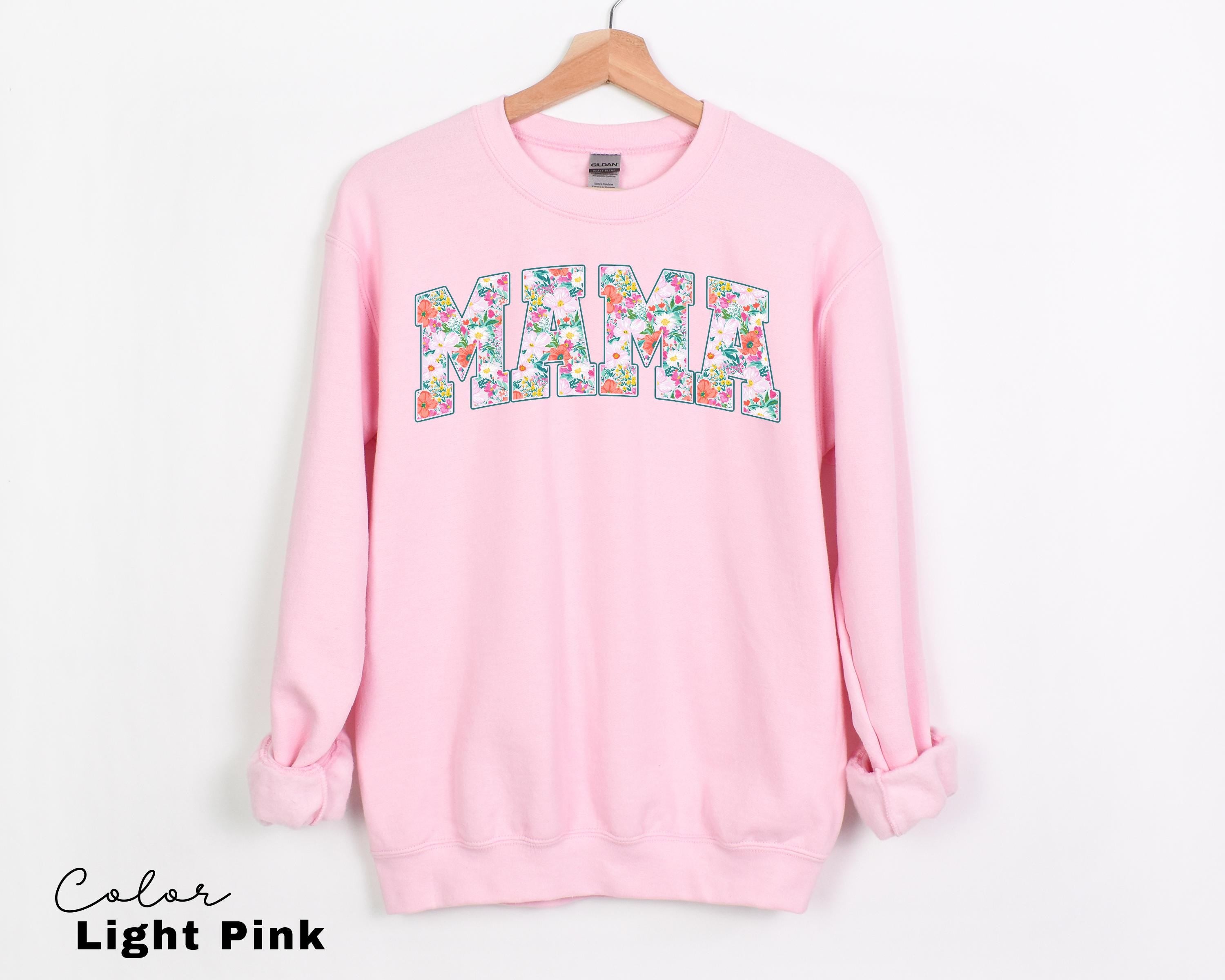 Mama Floral Flower Shirt, Floral Mom Spring Tee, Trendy Women's Sweatshirt