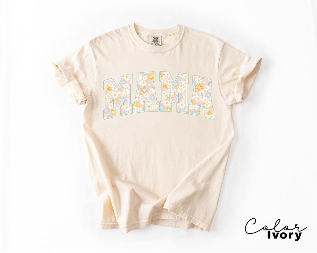 Mama Floral Flower Sweatshirt, Floral Mom Spring, Trendy Mom Sweatshirt, Women's Flower Mama, Spring Pregnancy Reveal Gift for New Mom