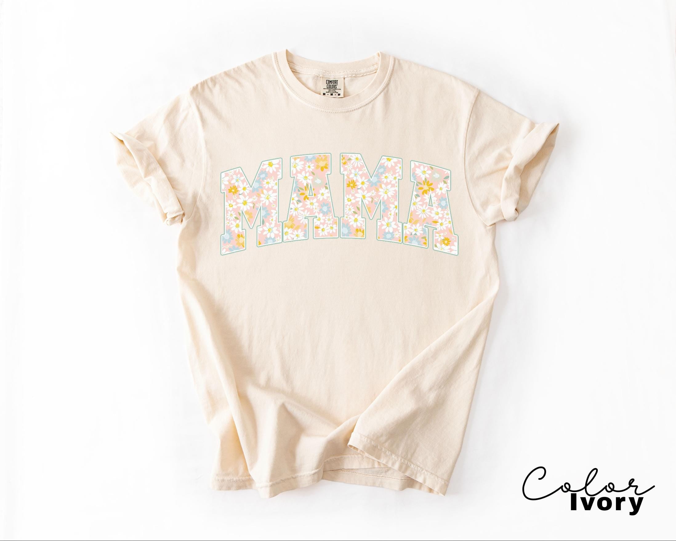 Mama Floral Flower Sweatshirt, Floral Mom Spring, Trendy Mom Sweatshirt, Women's Flower Mama, Spring Pregnancy Reveal Gift for New Mom